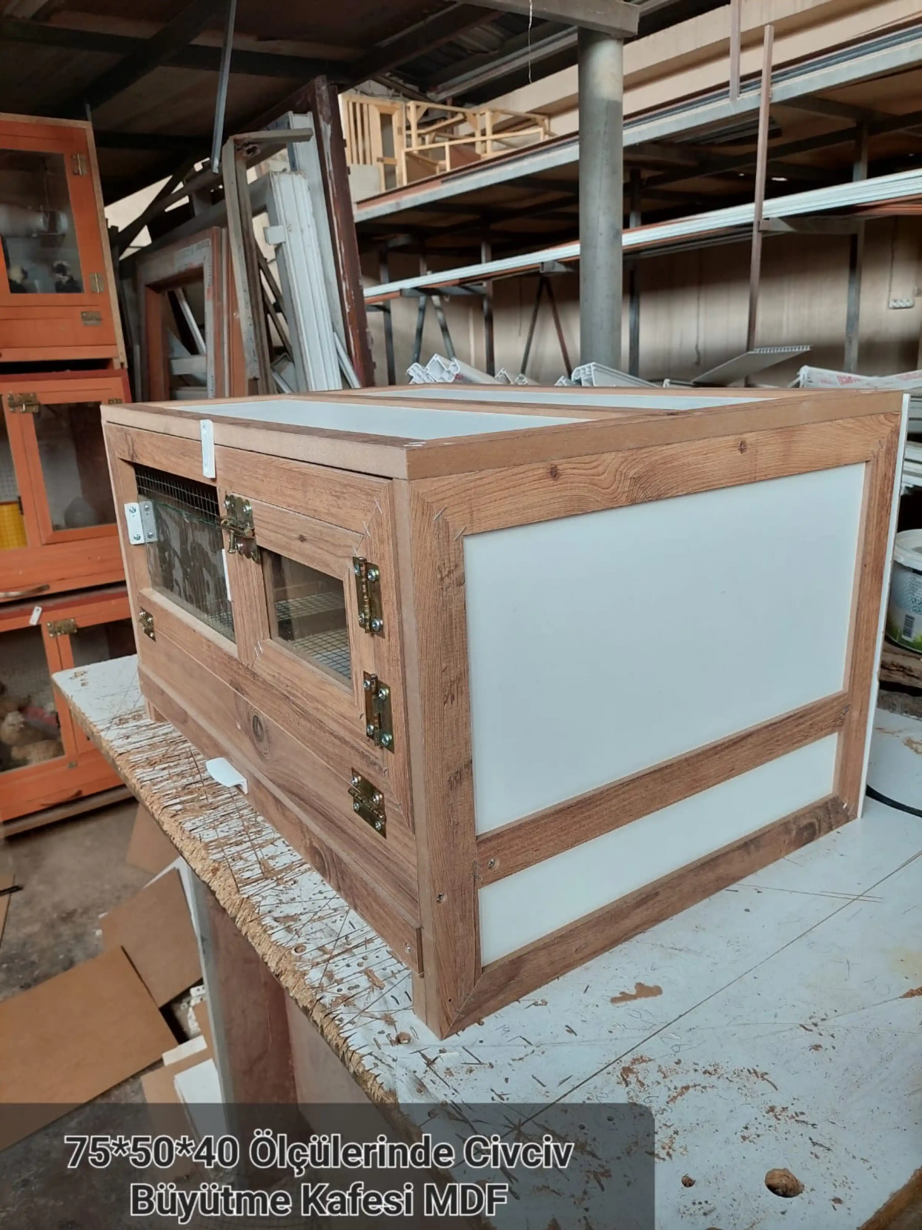 Civciv Büyütme Kafesi - MDF - 75*50*40