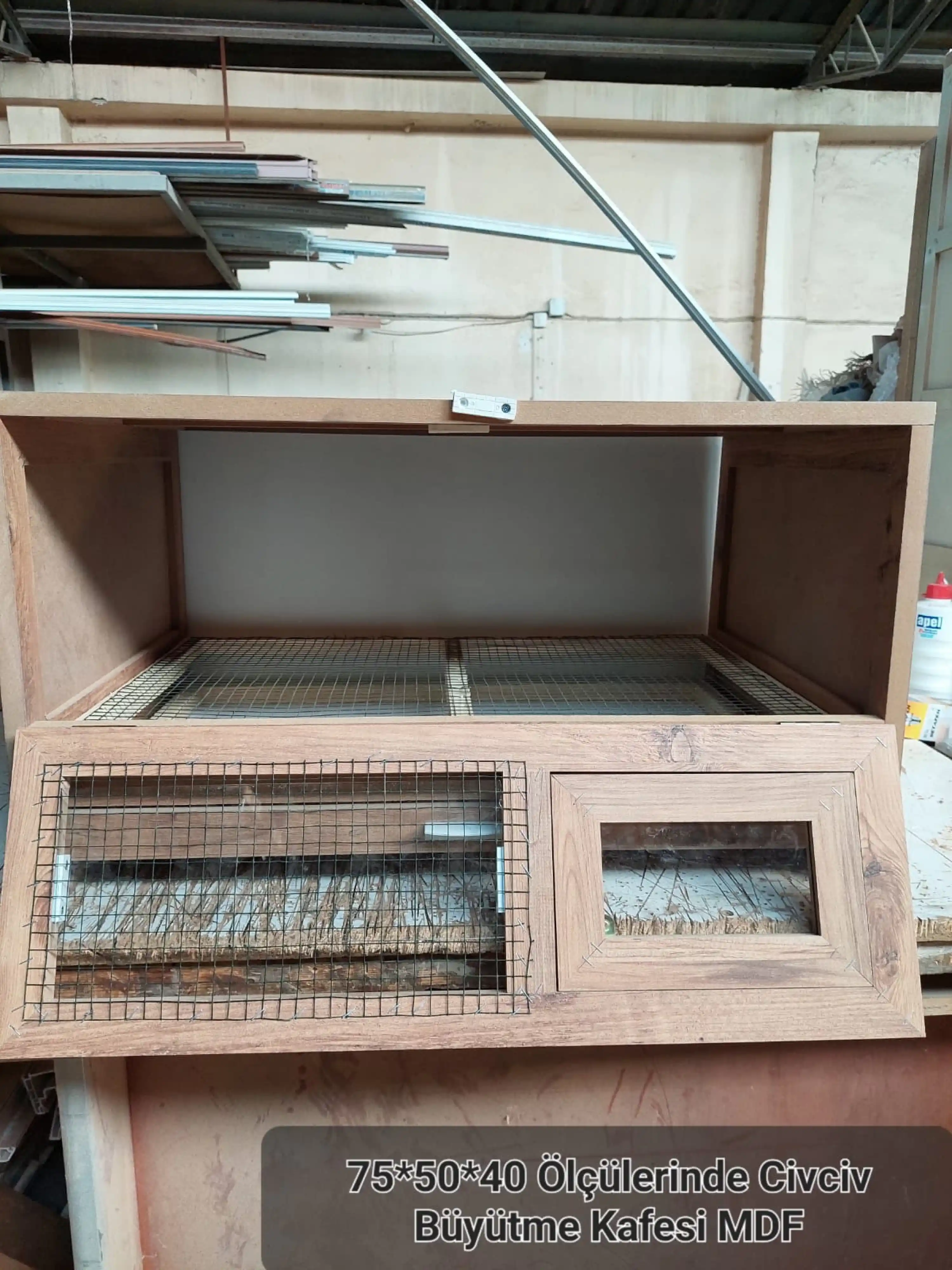 Civciv Büyütme Kafesi - MDF - 75*50*40
