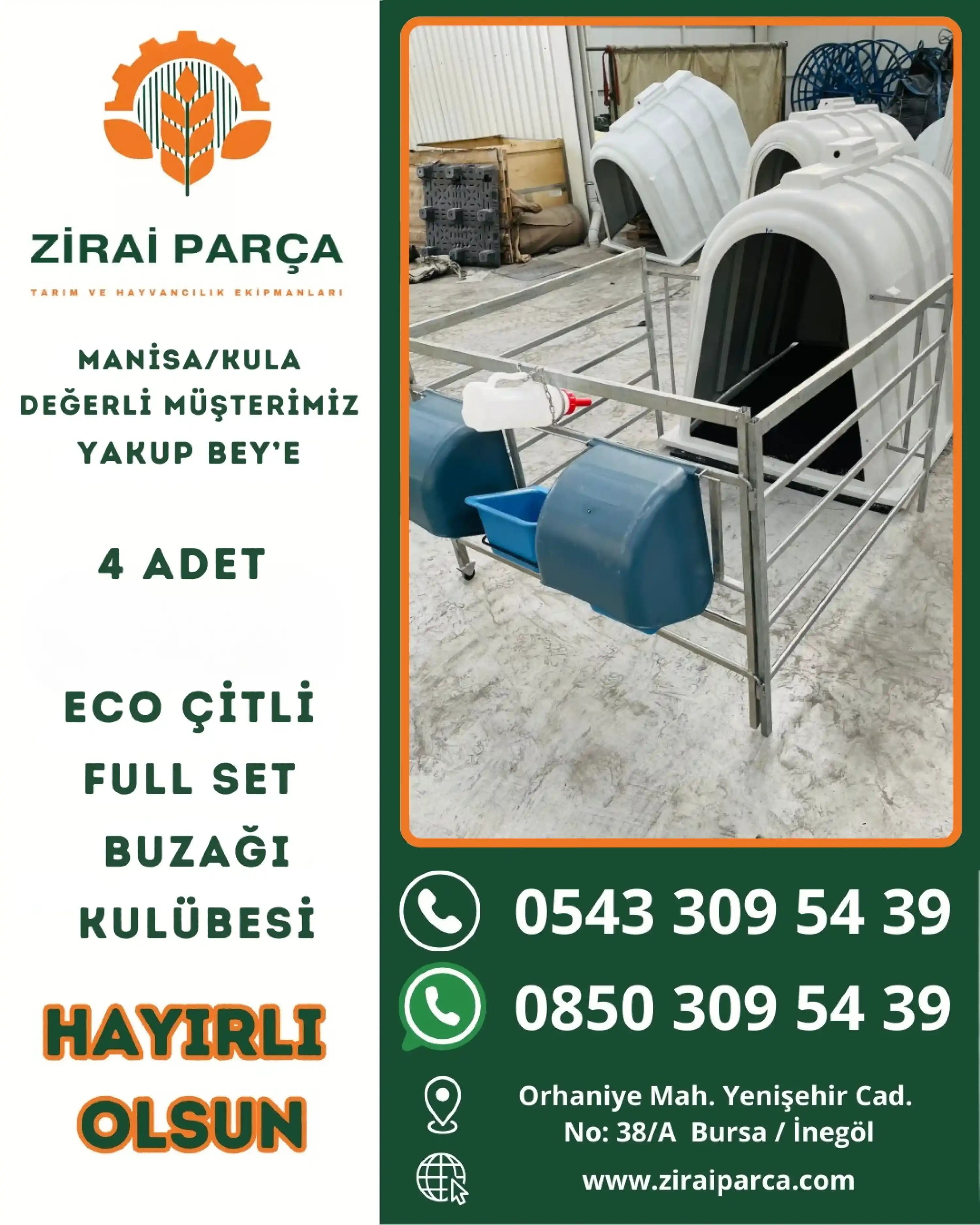 Eco Çitli Takım Buzağı Kulübesi - Takım