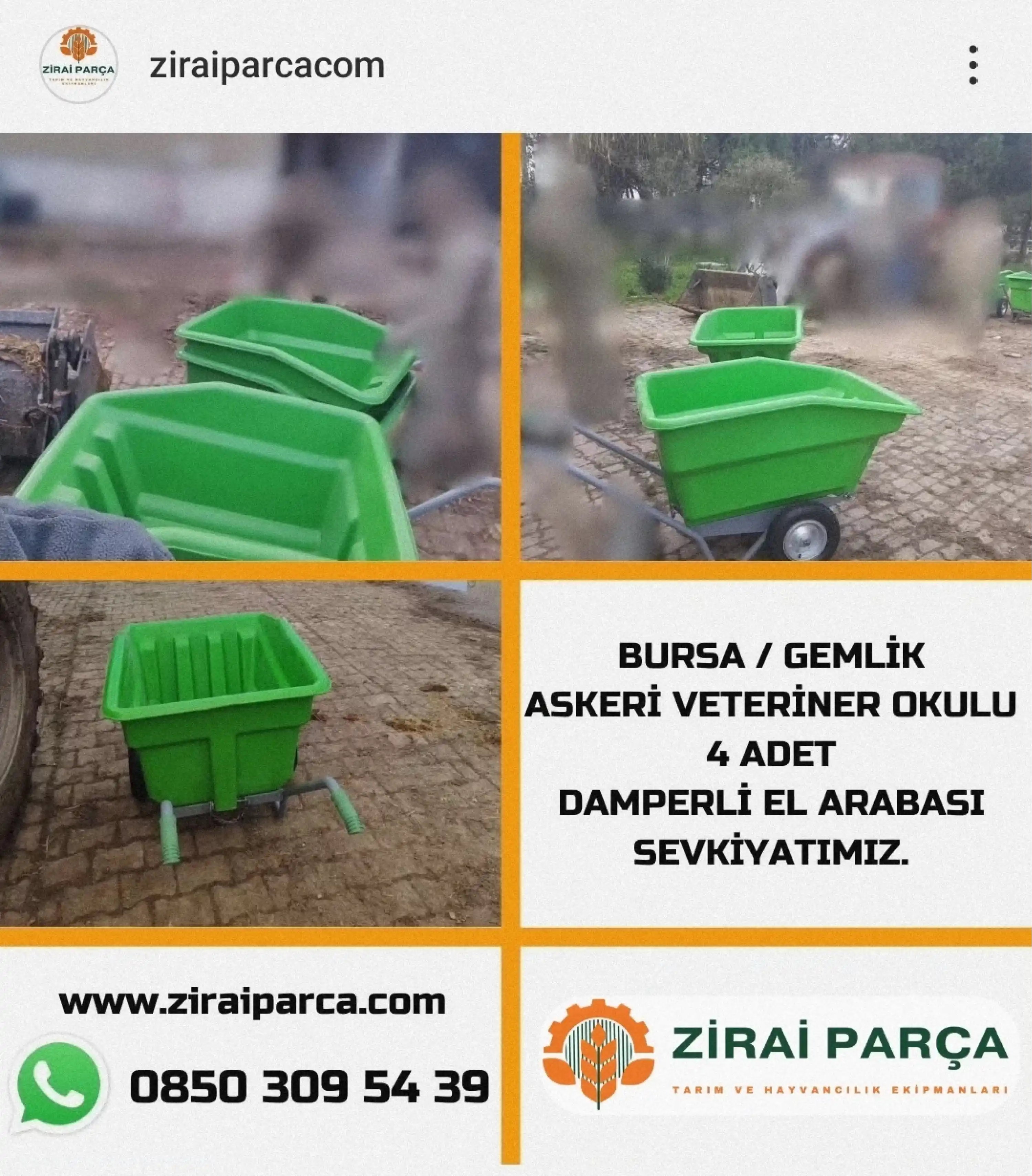 Eko 250 Litre Damperli El Arabası (Havalı Teker)