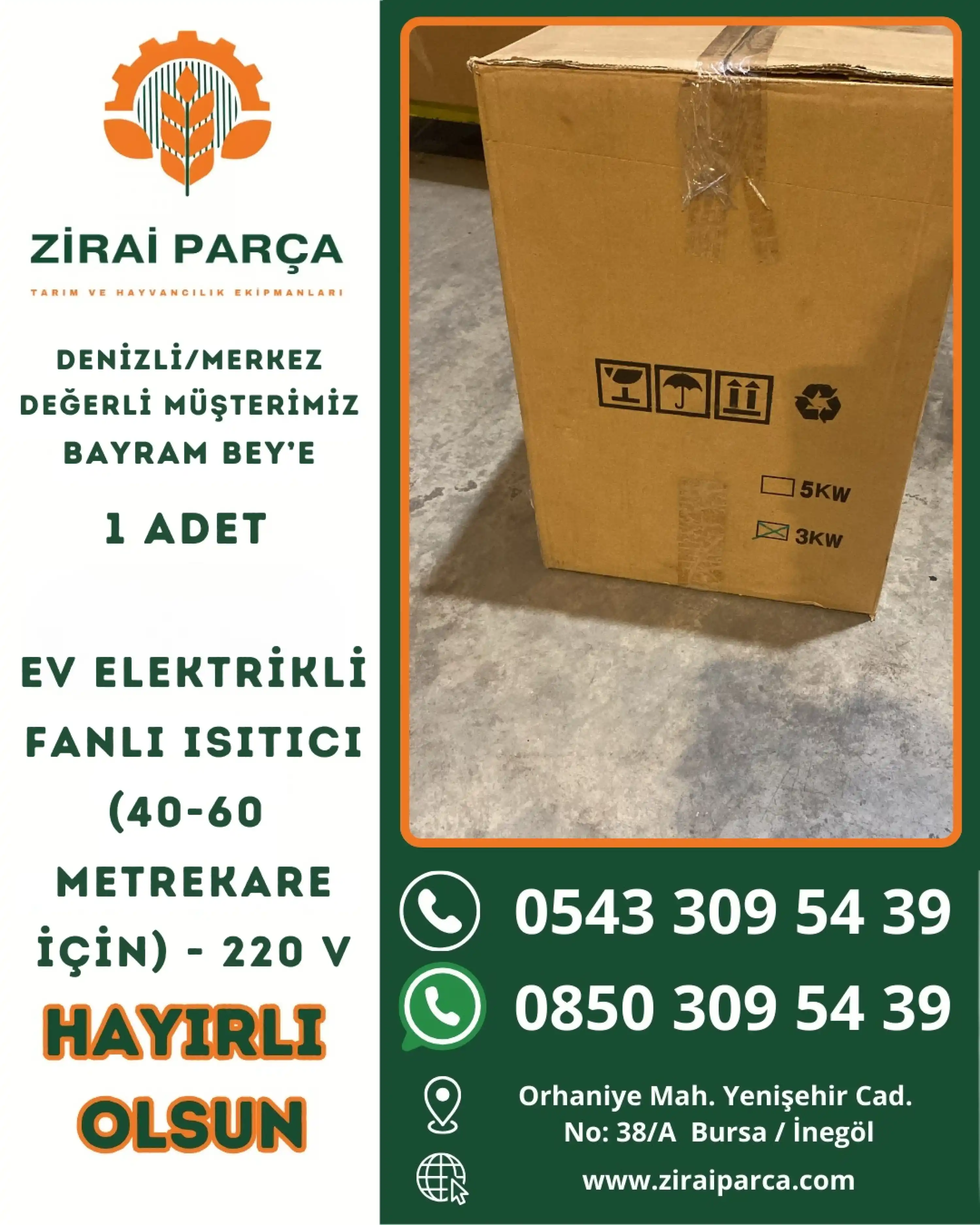 Ev Elektrikli Fanlı Isıtıcı (40-60 Metrekare için) - 220 V