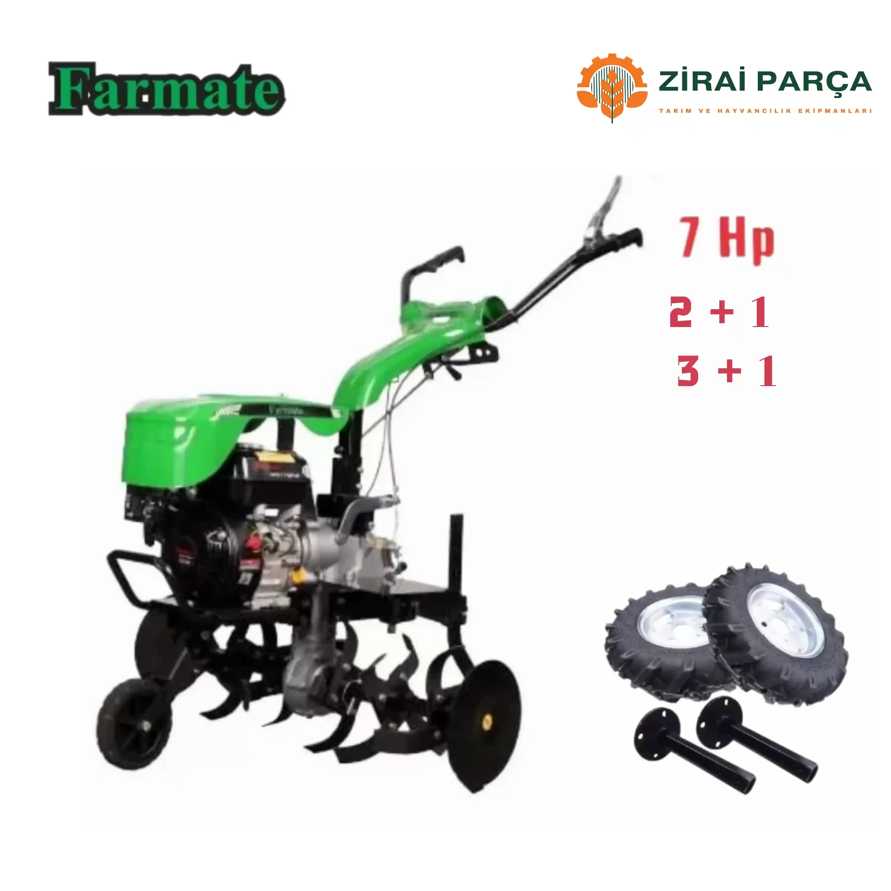 Farmate - Benzinli Tekerlekli Çapalama Makinesi 7 HP - ( 2+1 - 3+1 )