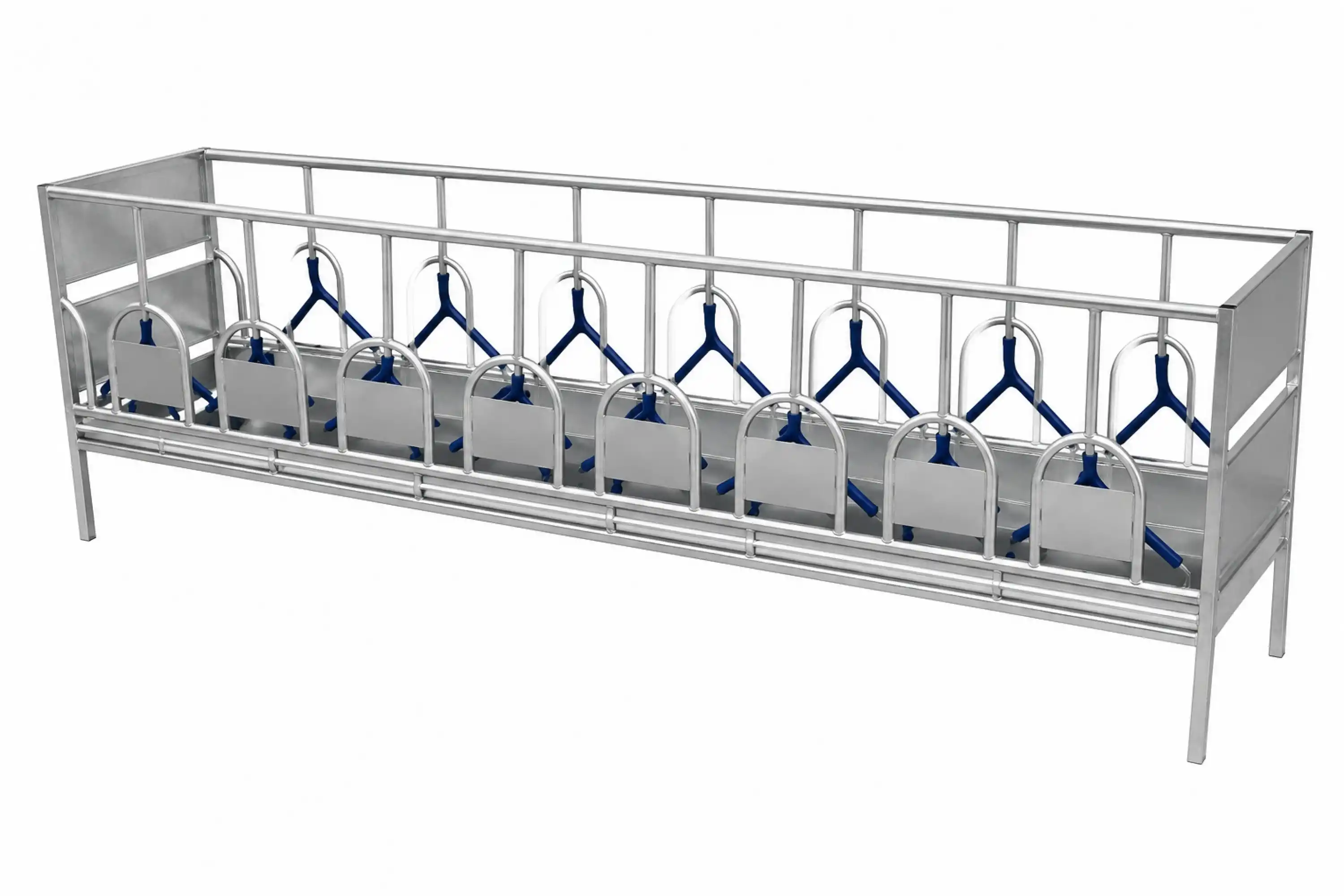 Küçükbaş Destekli Model 20li Çiftli Yemlik Kilit Sistemi (Galvaniz – 10 × 2) – 3.60 Metre