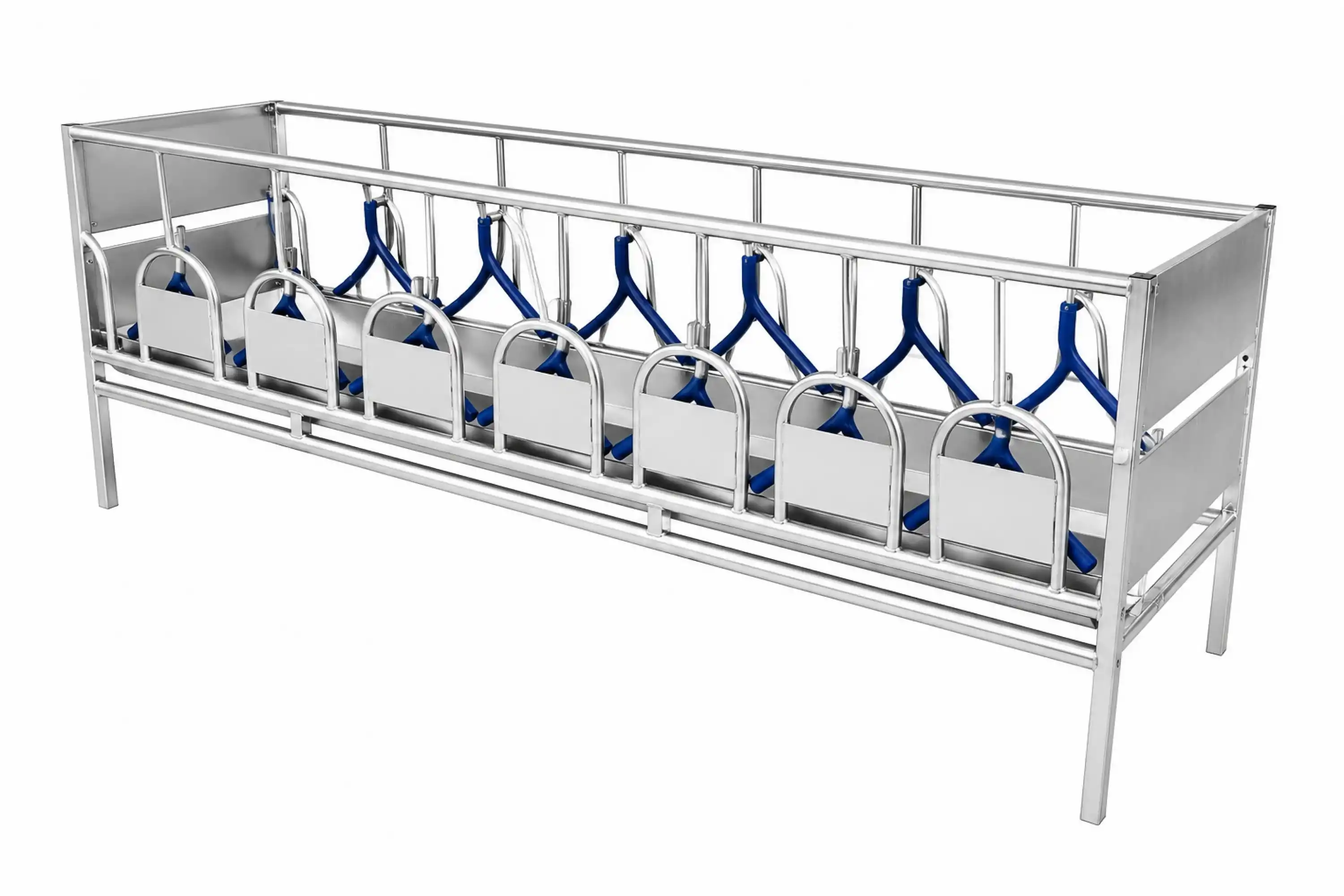 Küçükbaş Destekli Model 18li Çiftli Yemlik Kilit Sistemi (Galvaniz – 9 × 2) – 3.20 Metre