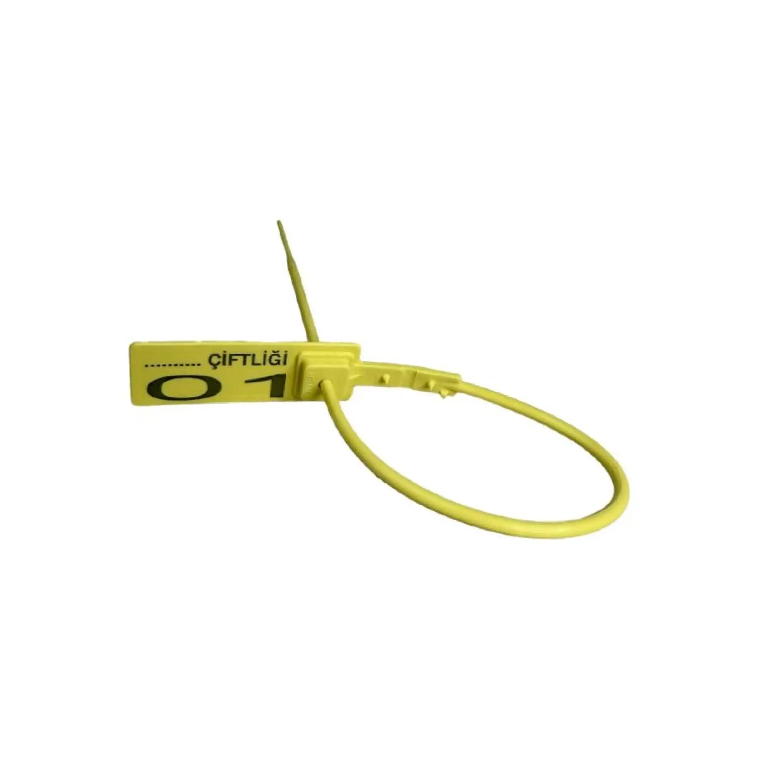 Küçükbaş için Metal Klipsli Plastik Et ve Hisse Kelepçesi