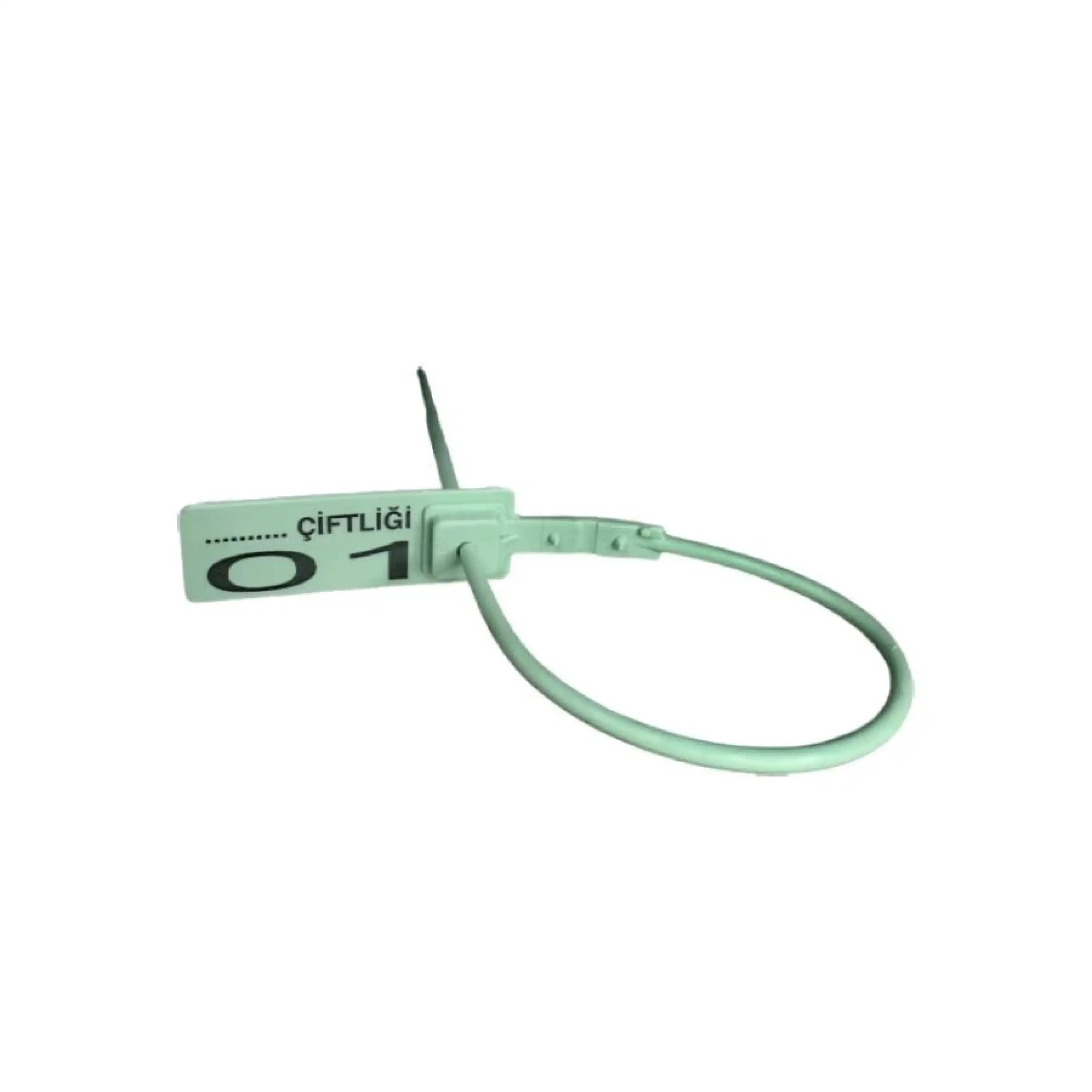 Küçükbaş için Metal Klipsli Plastik Et ve Hisse Kelepçesi