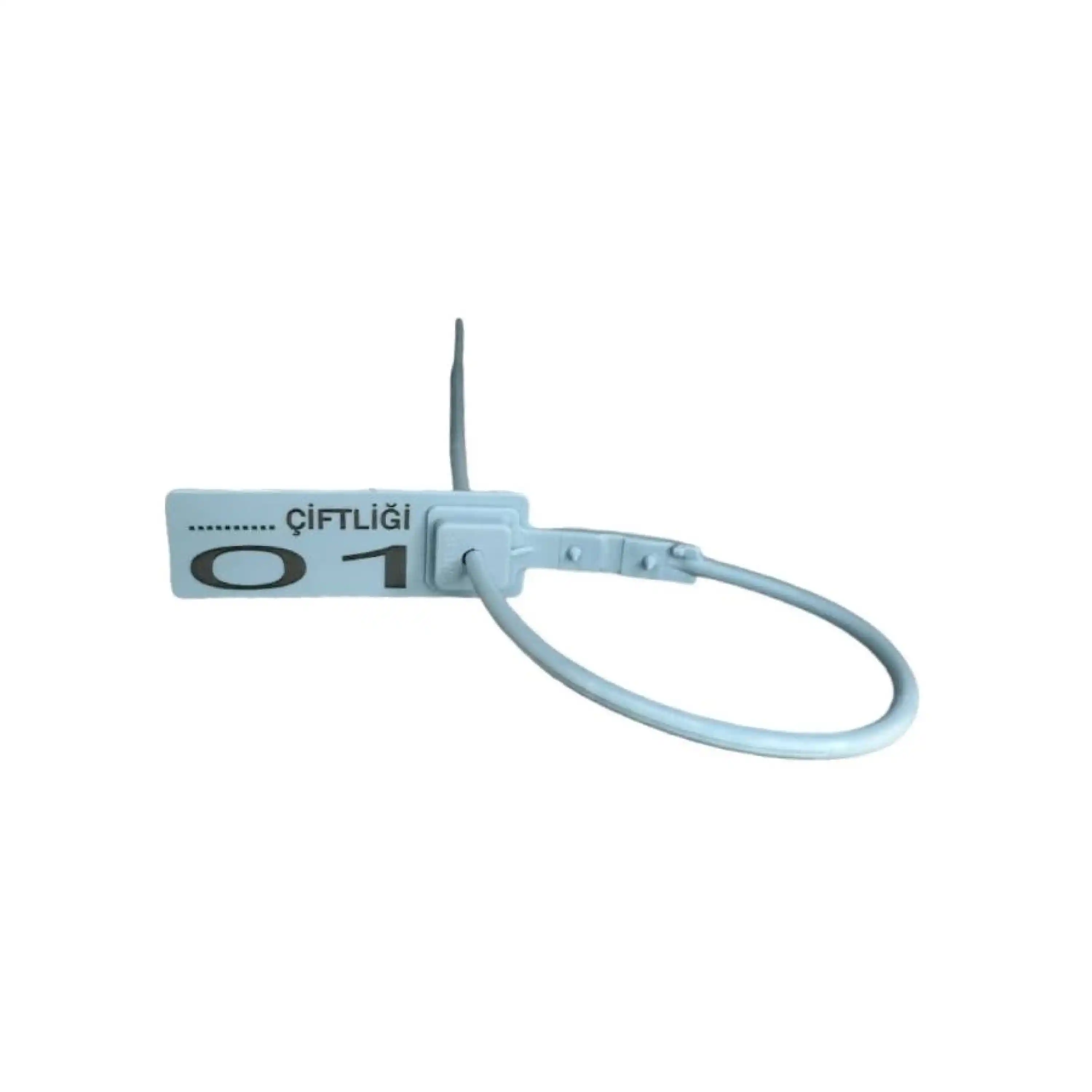 Küçükbaş için Metal Klipsli Plastik Et ve Hisse Kelepçesi