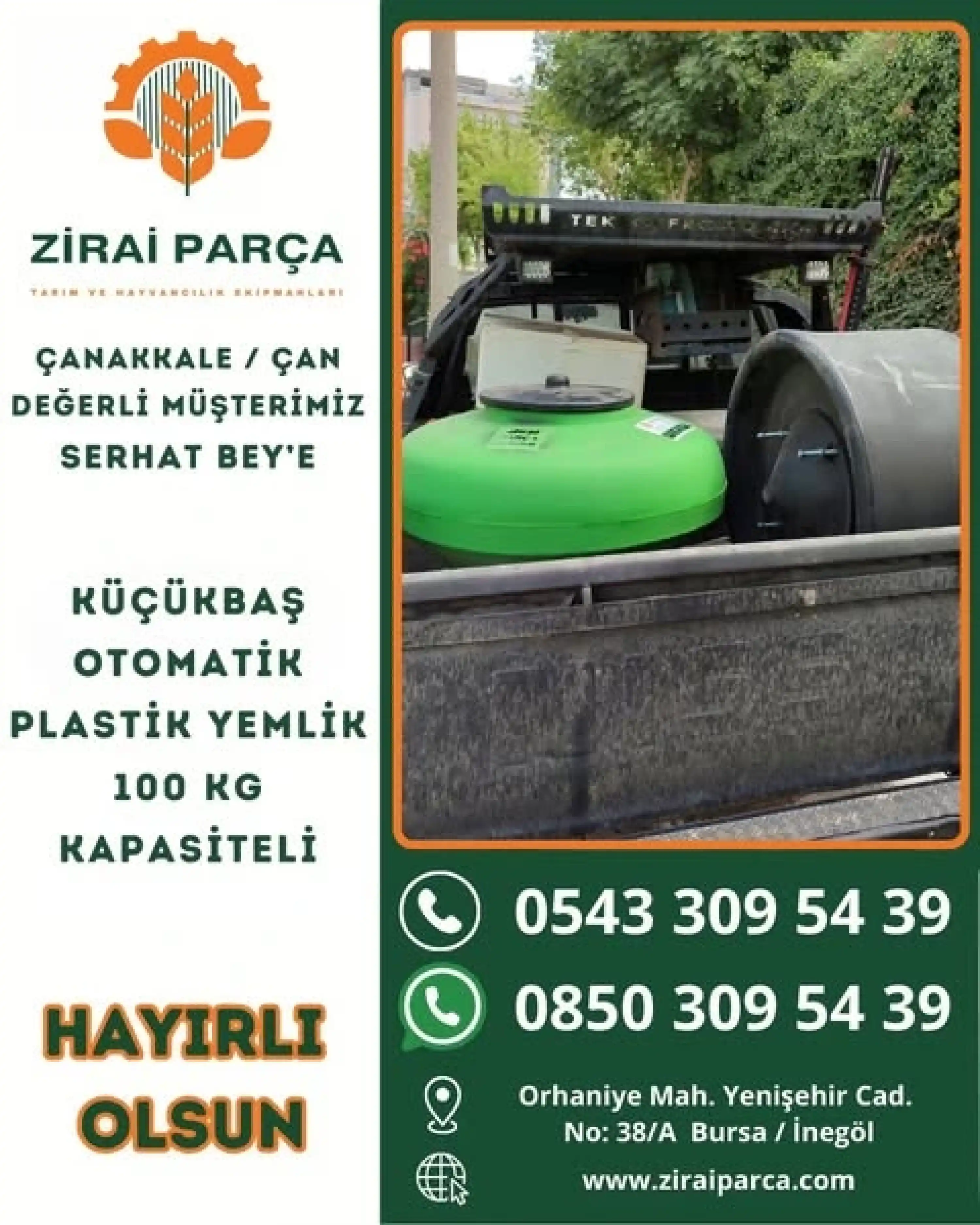 Küçükbaş Otomatik Plastik Yemlik - 100 kg Kapasiteli