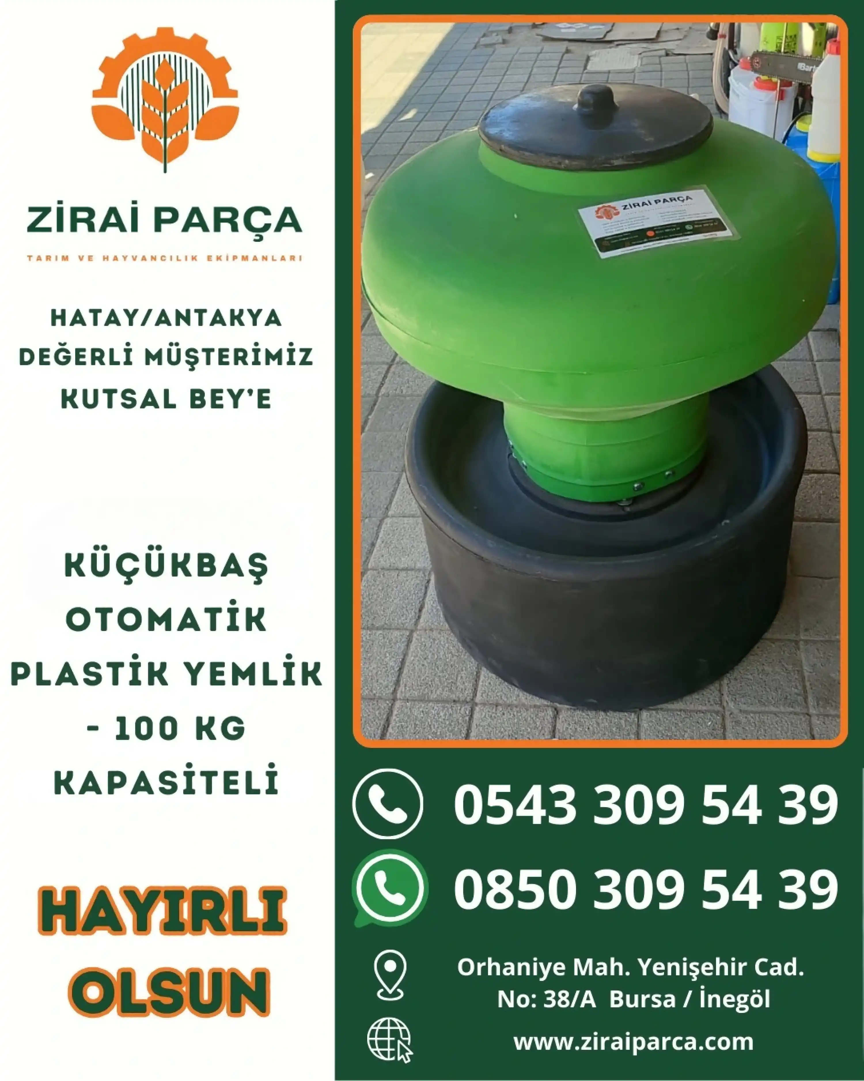 Küçükbaş Otomatik Plastik Yemlik - 100 kg Kapasiteli