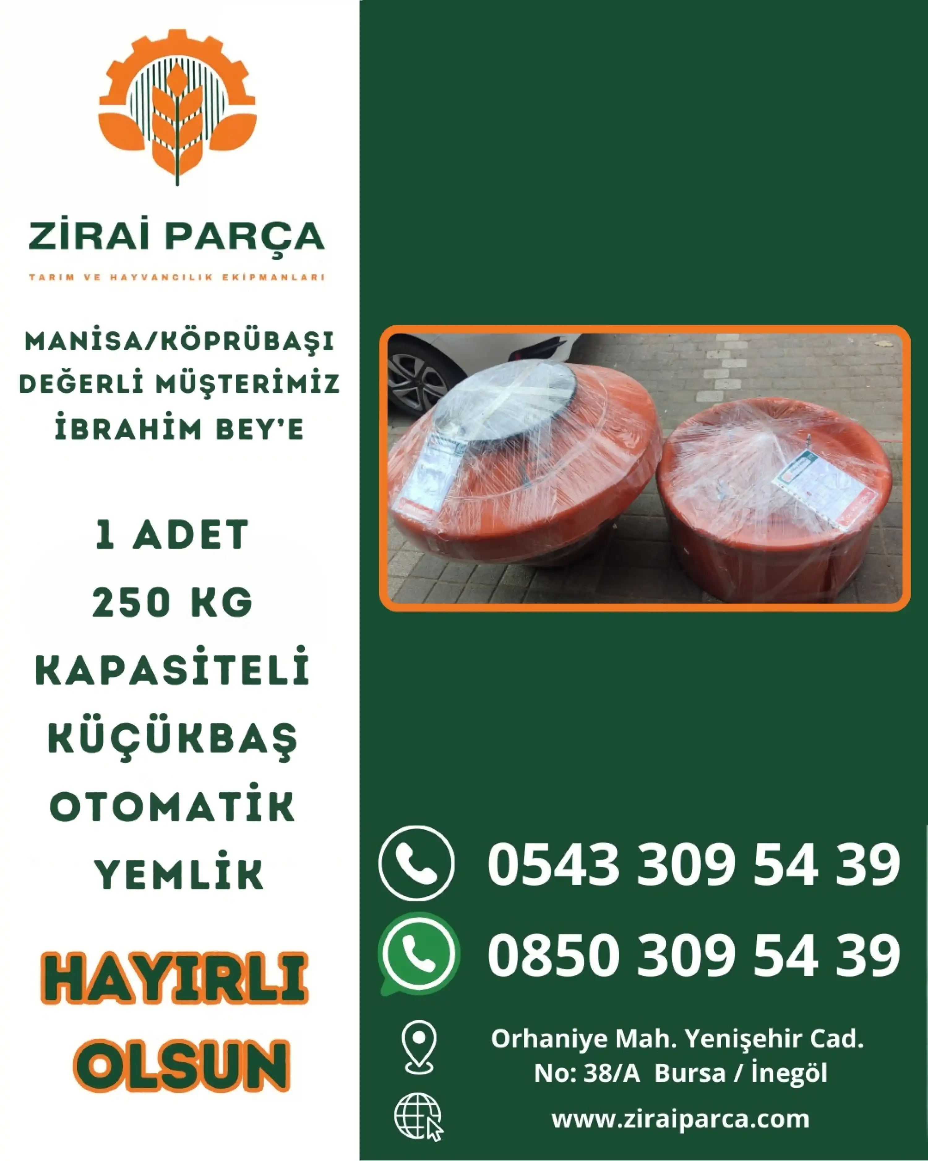 Küçükbaş Otomatik Plastik Yemlik - 250 kg Kapasiteli