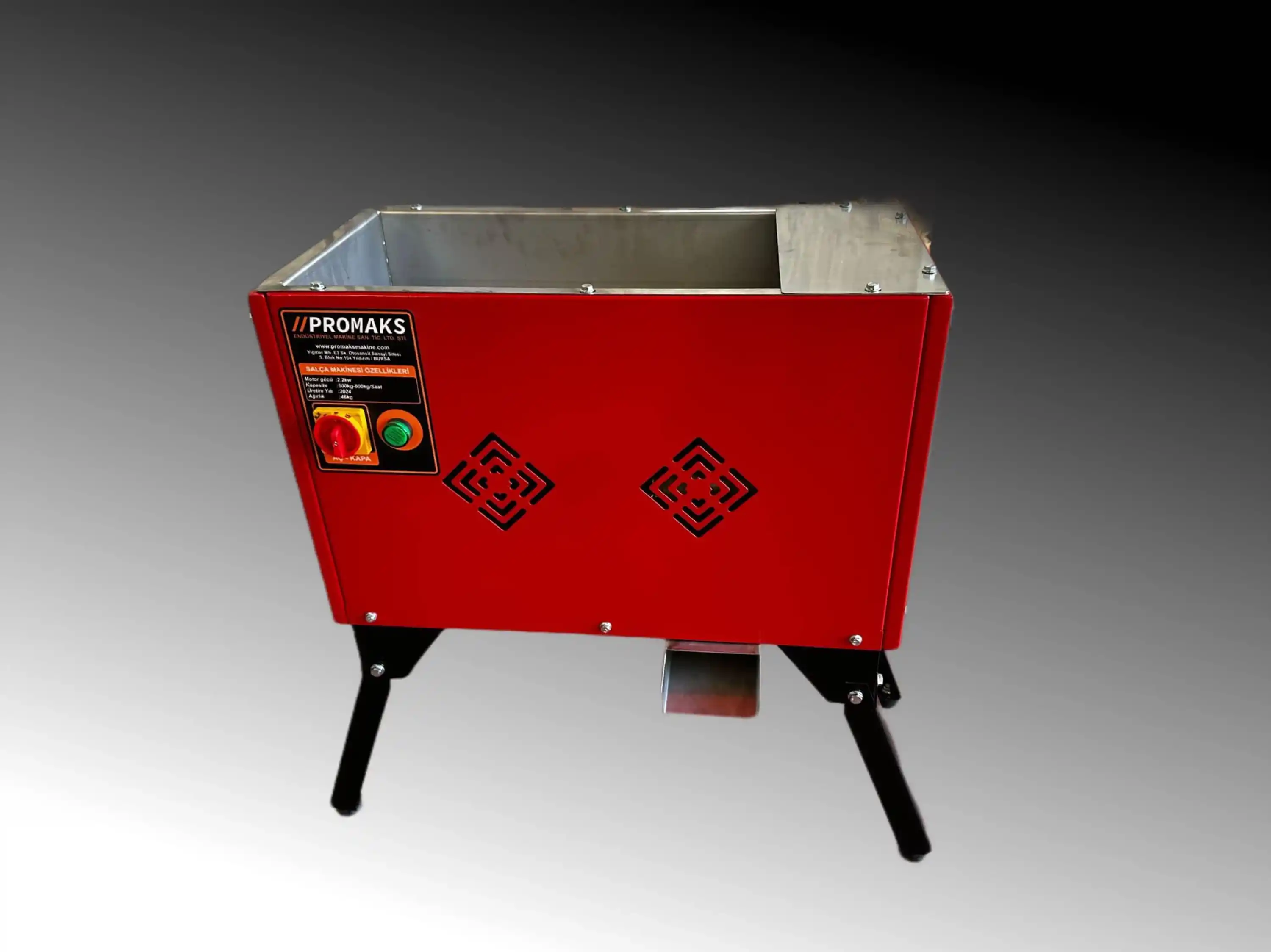 Promaks Salça Makinesi - 3 HP - 220 V