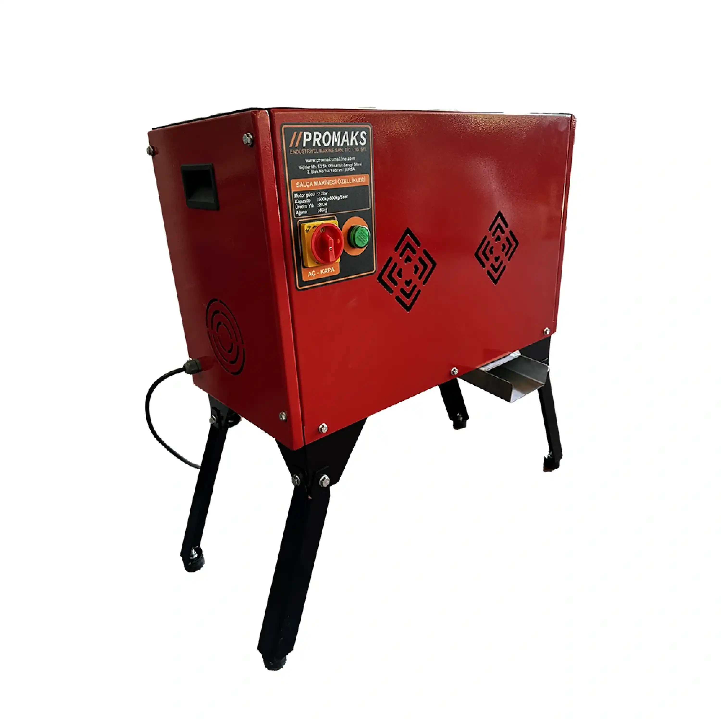 Promaks Salça Makinesi - 3 HP - 220 V