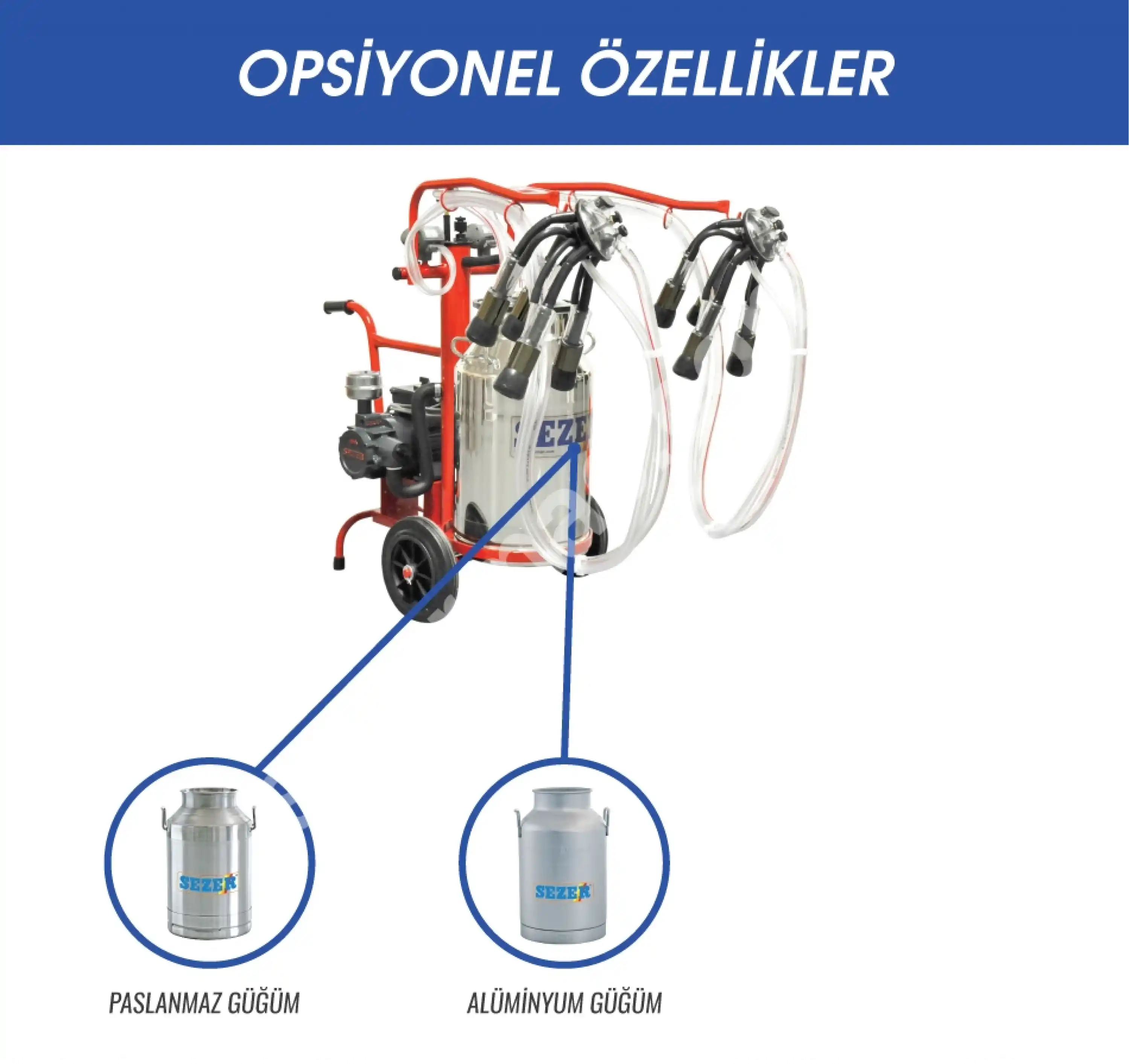 Sezer IMPLS 2/1 Süt Sağım Makinesi
