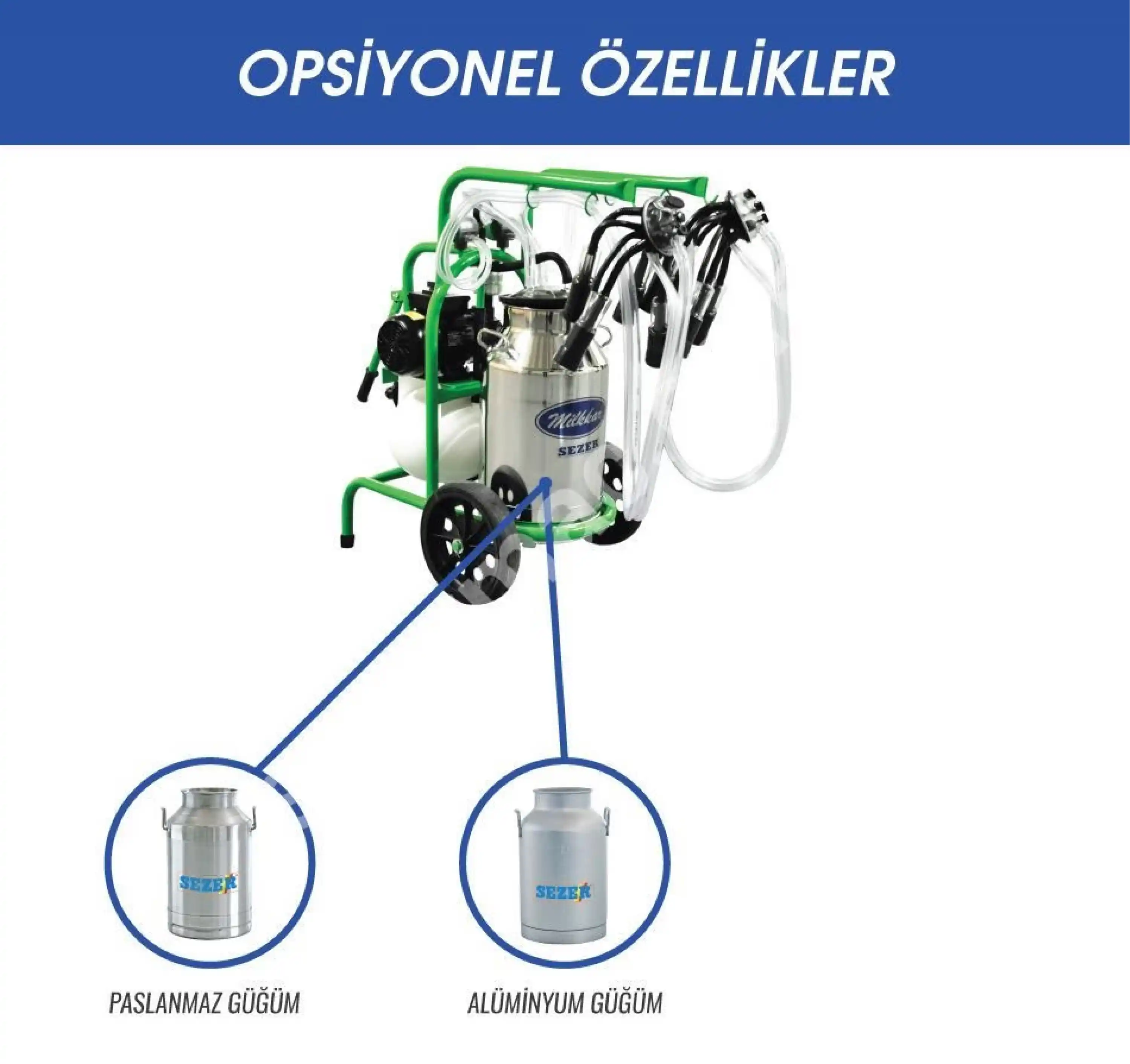 Sezer Milkkar 2/1 Süt Sağım Makinesi