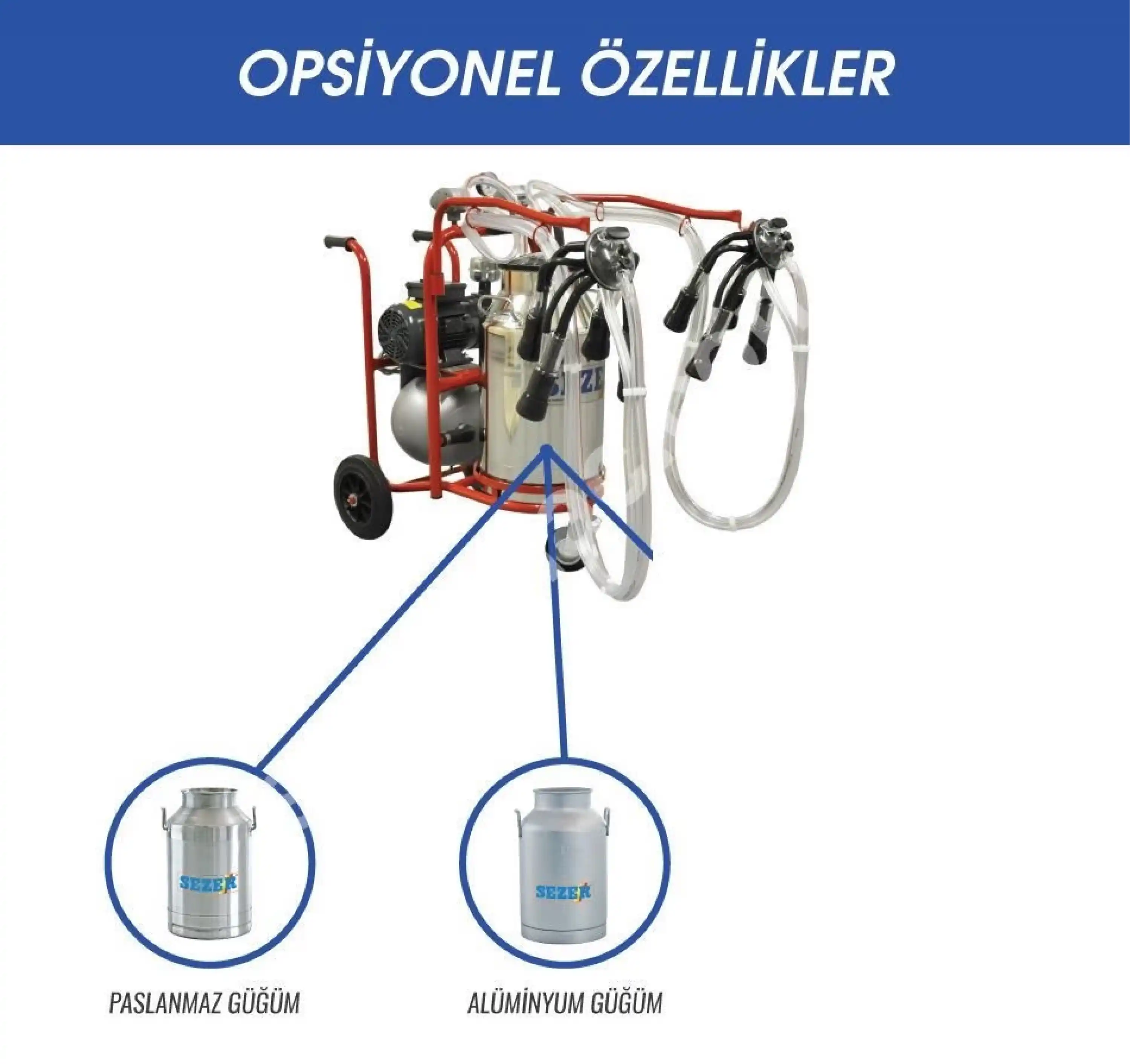 Sezer PLS 2/1 Süt Sağım Makinesi