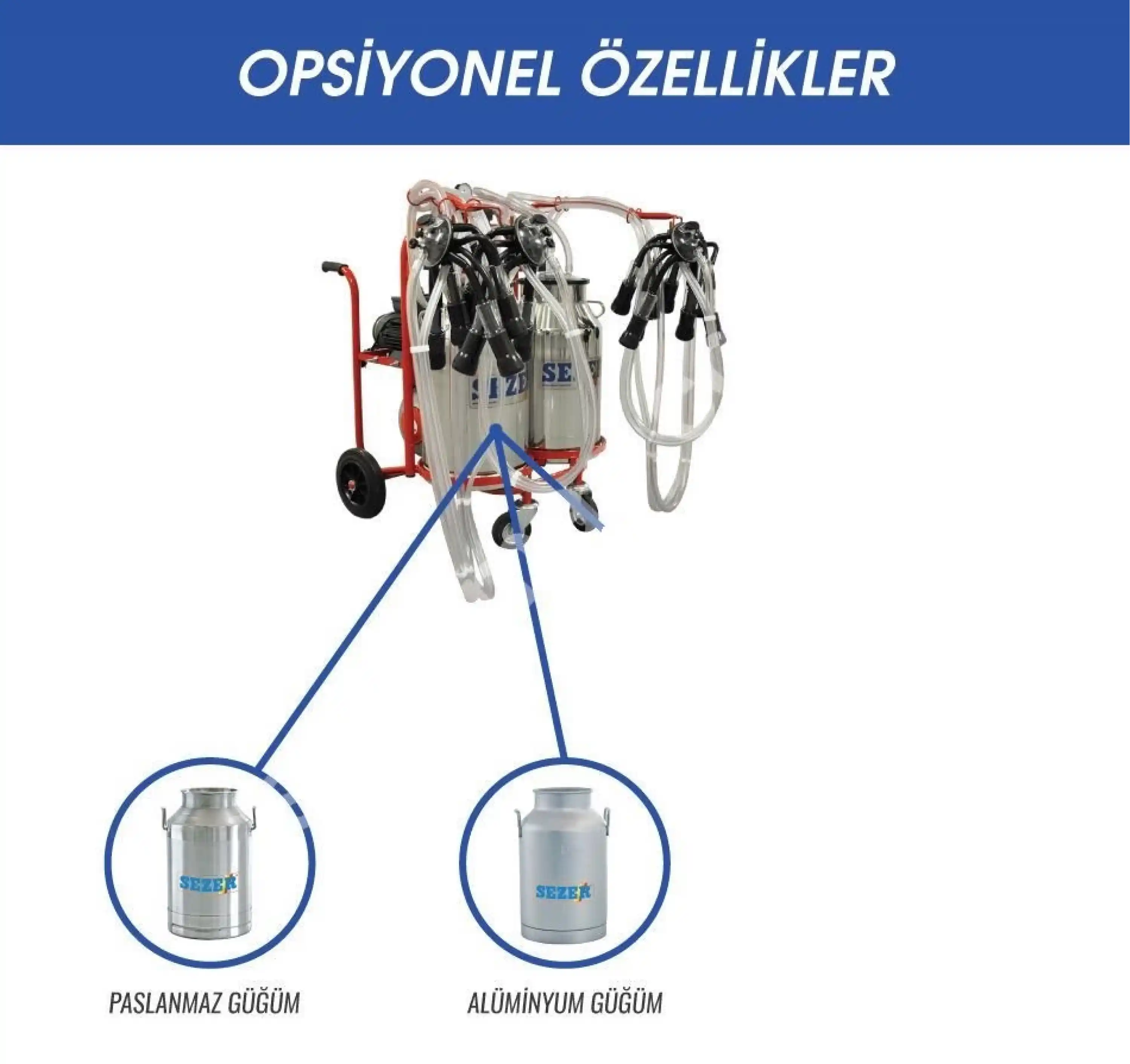 Sezer PLS 4-2 Süt Sağım Makinesi