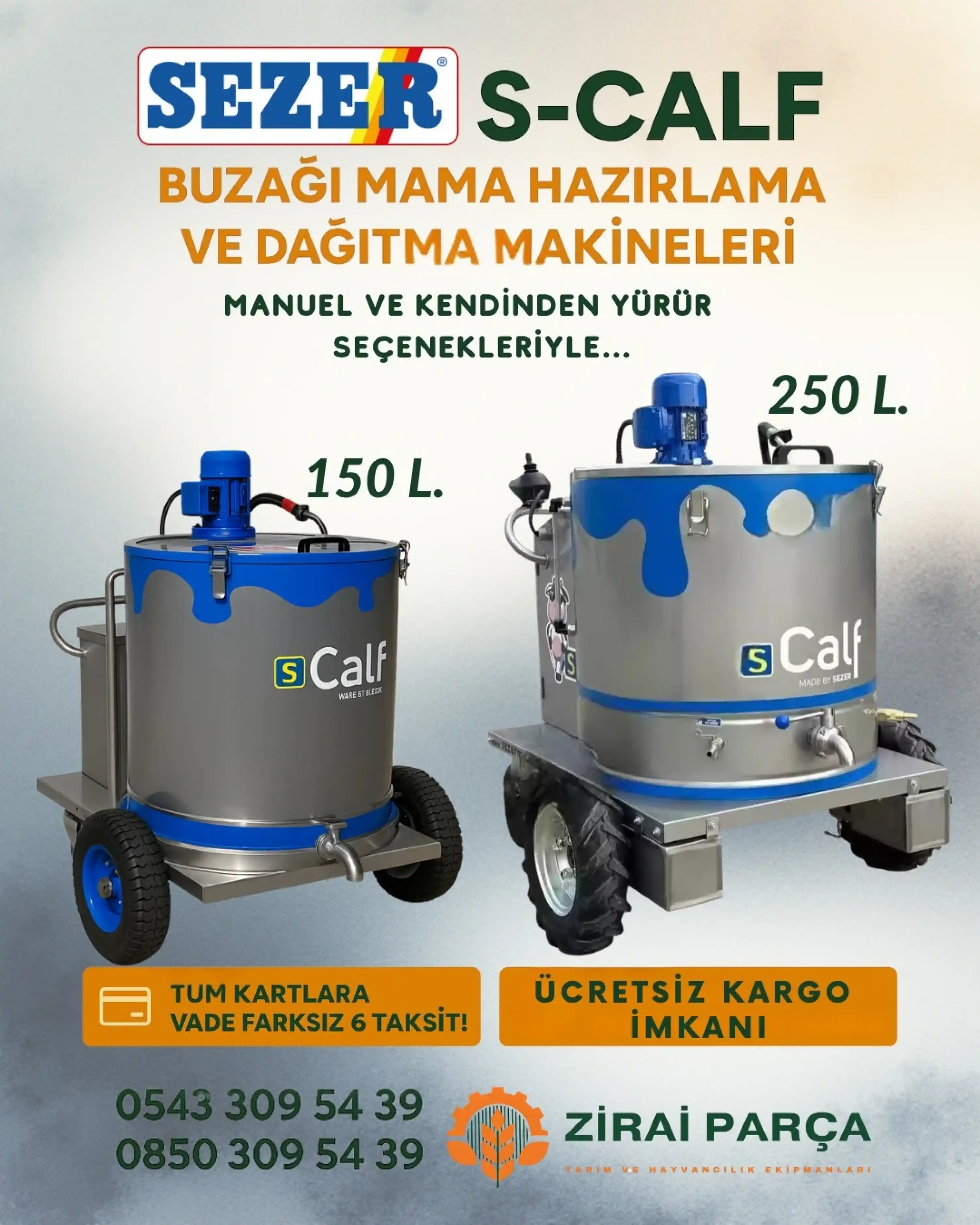 Sezer S-Calf Mama Hazırlama Makinesi - Pastörizatörlü (250 L.)