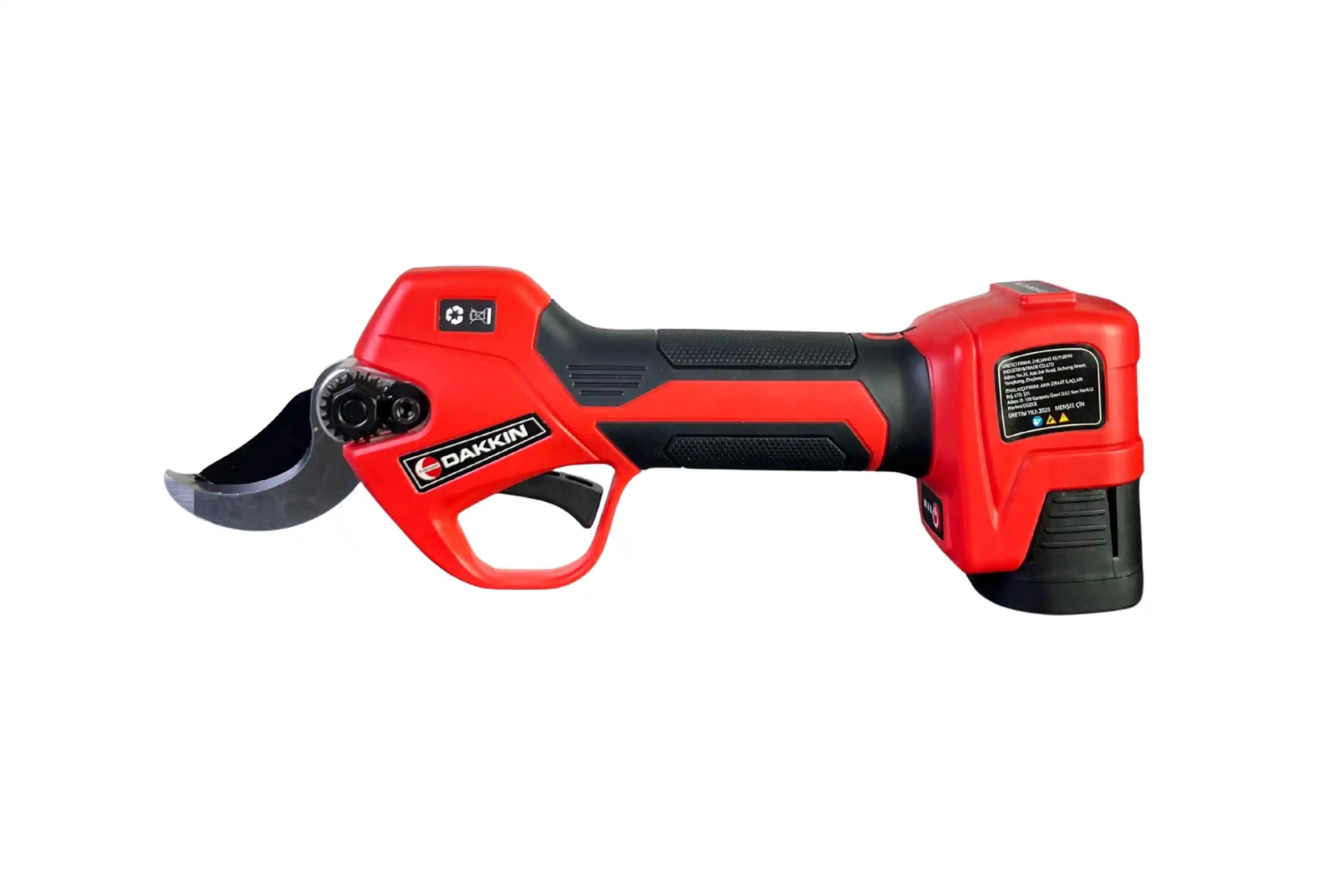 Dakkin SC8614 Akülü Budama Makası 35 mm – 3 Batarya – Profesyonel Dal Kesme