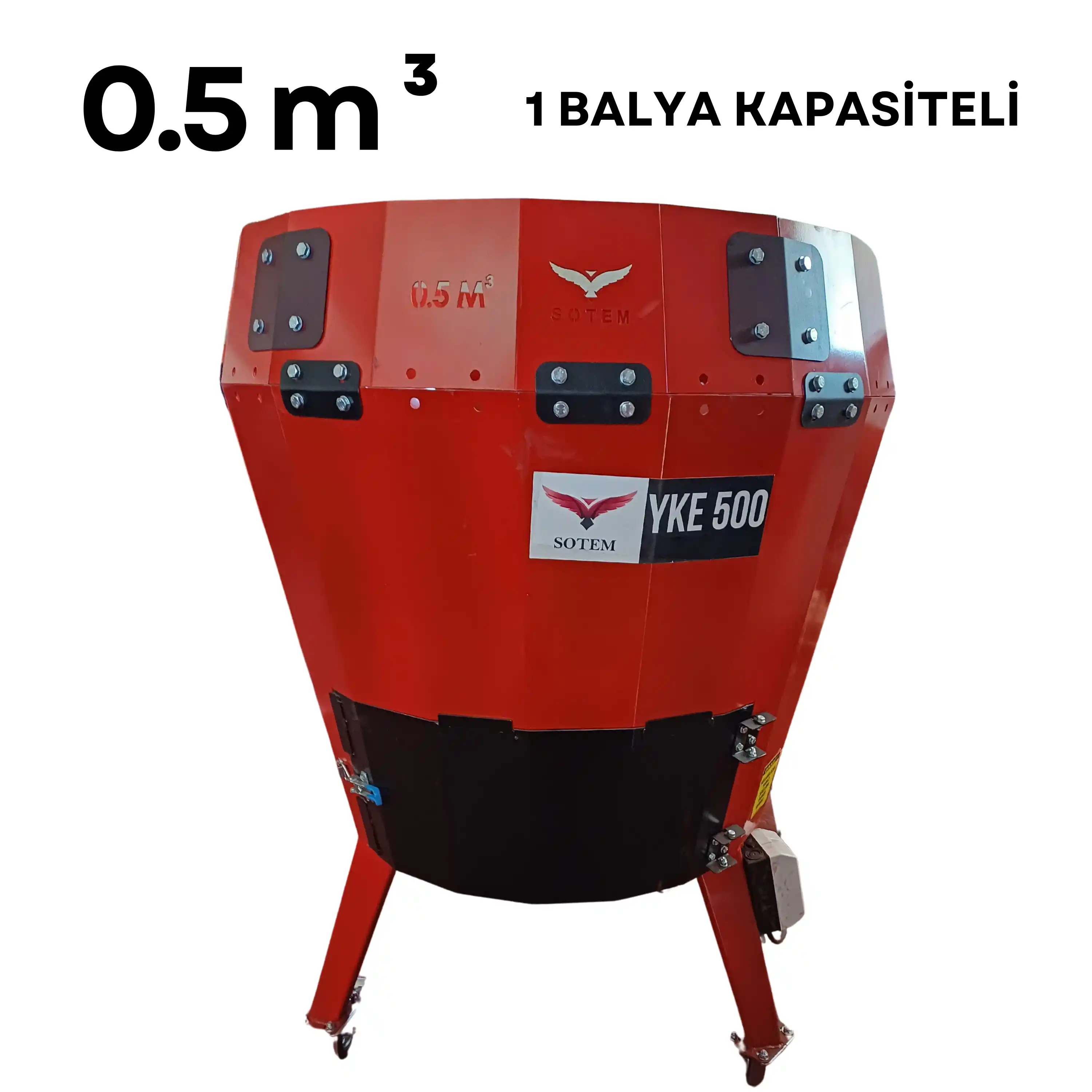 Sotem 0.5 m³ Metreküp Elektrikli (1 Balya Kapasiteli) Yem Karma Makinesi