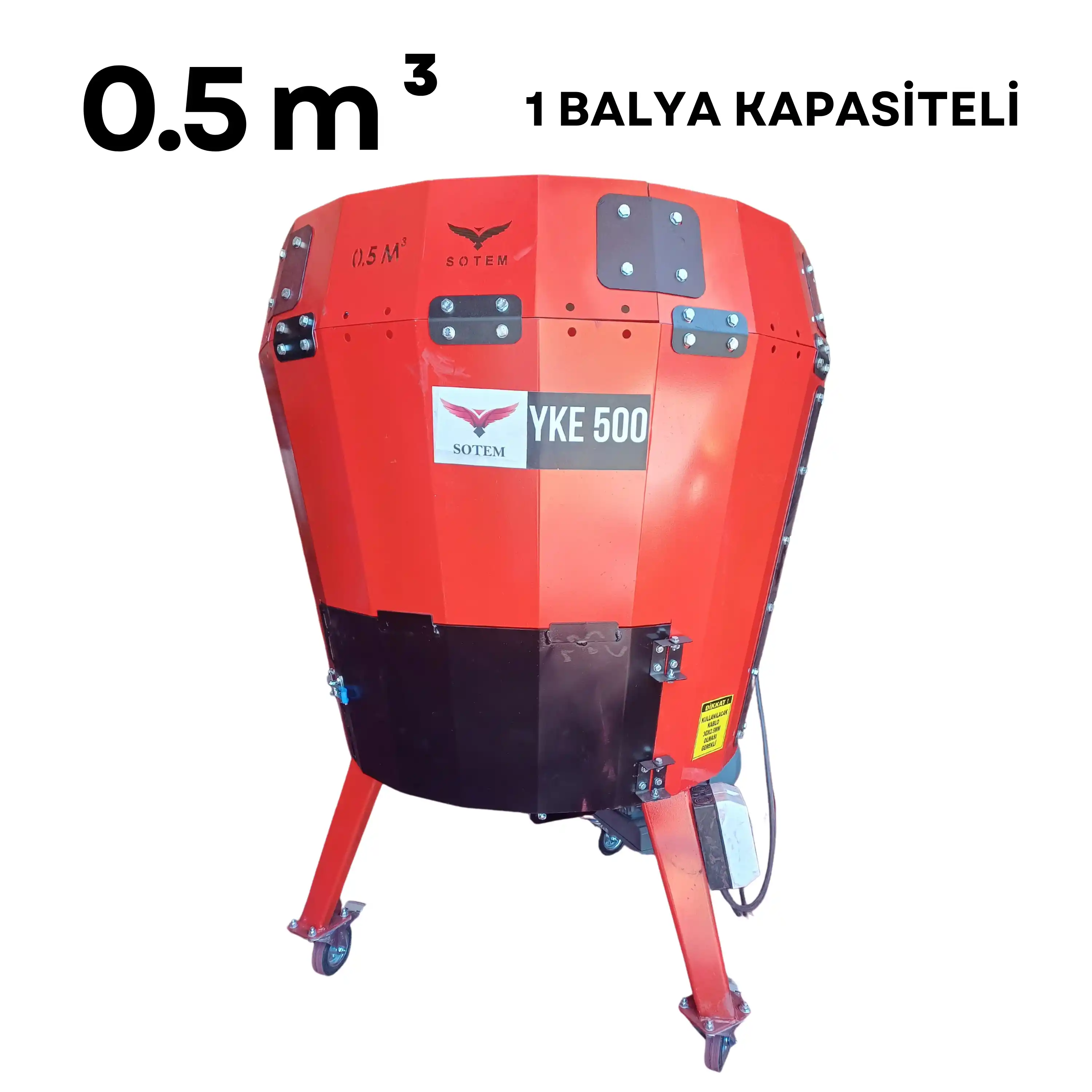 Sotem 0.5 m³ Metreküp Elektrikli (1 Balya Kapasiteli) Yem Karma Makinesi