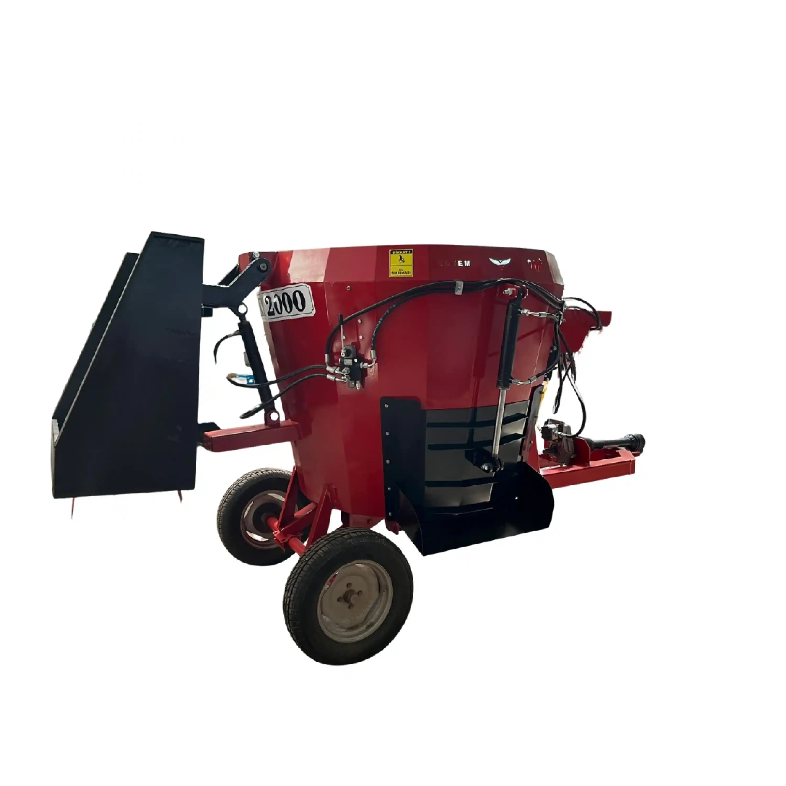 Sotem 2 m³ Metreküp Kepçeli - Elektrikli+Şaftlı (4 Balya Kapasiteli) Yem Karma Makinesi