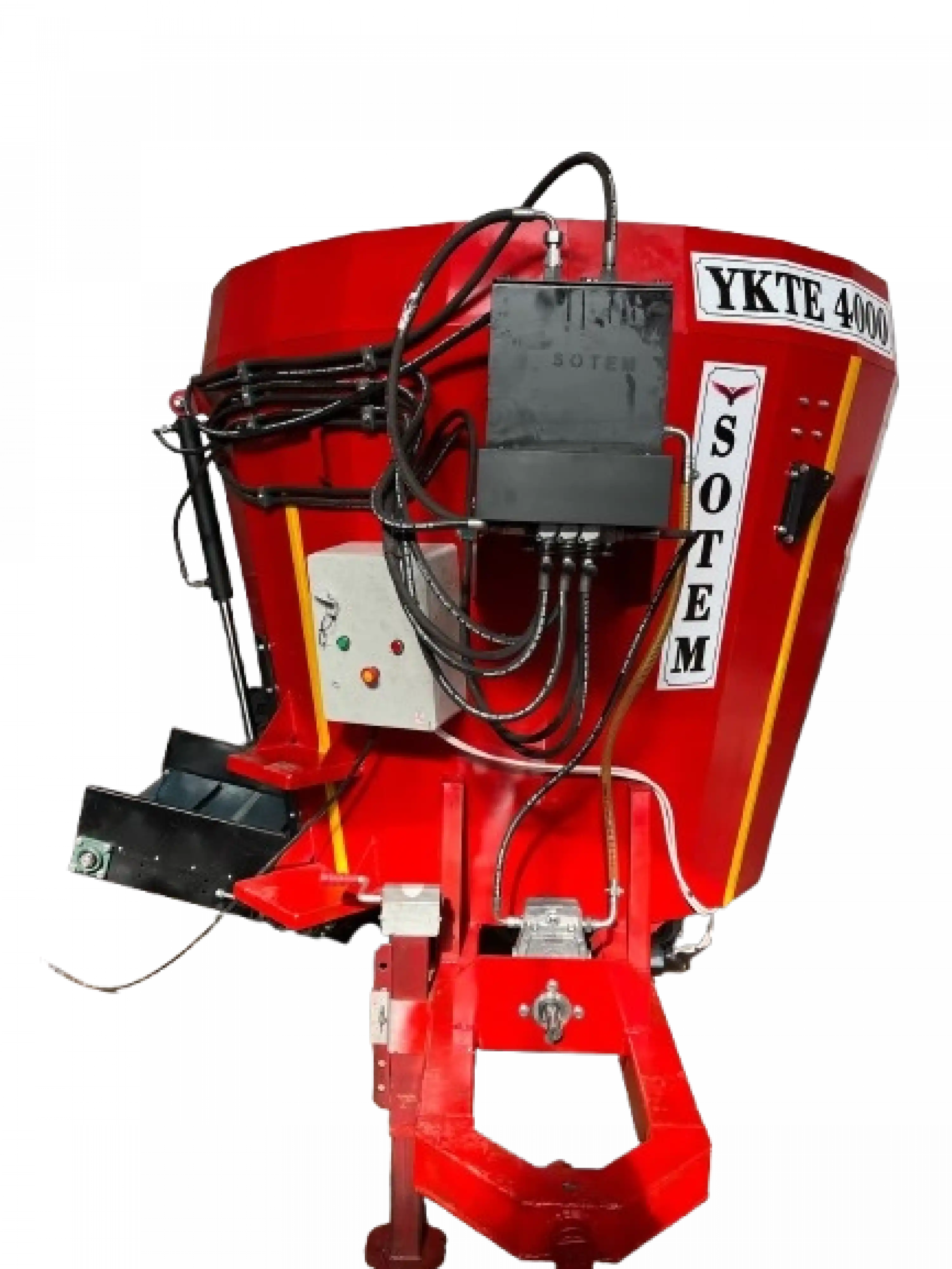 Sotem 4 m³ Metreküp Kepçeli - Şaftlı (8 Balya Kapasiteli) Yem Karma Makinesi