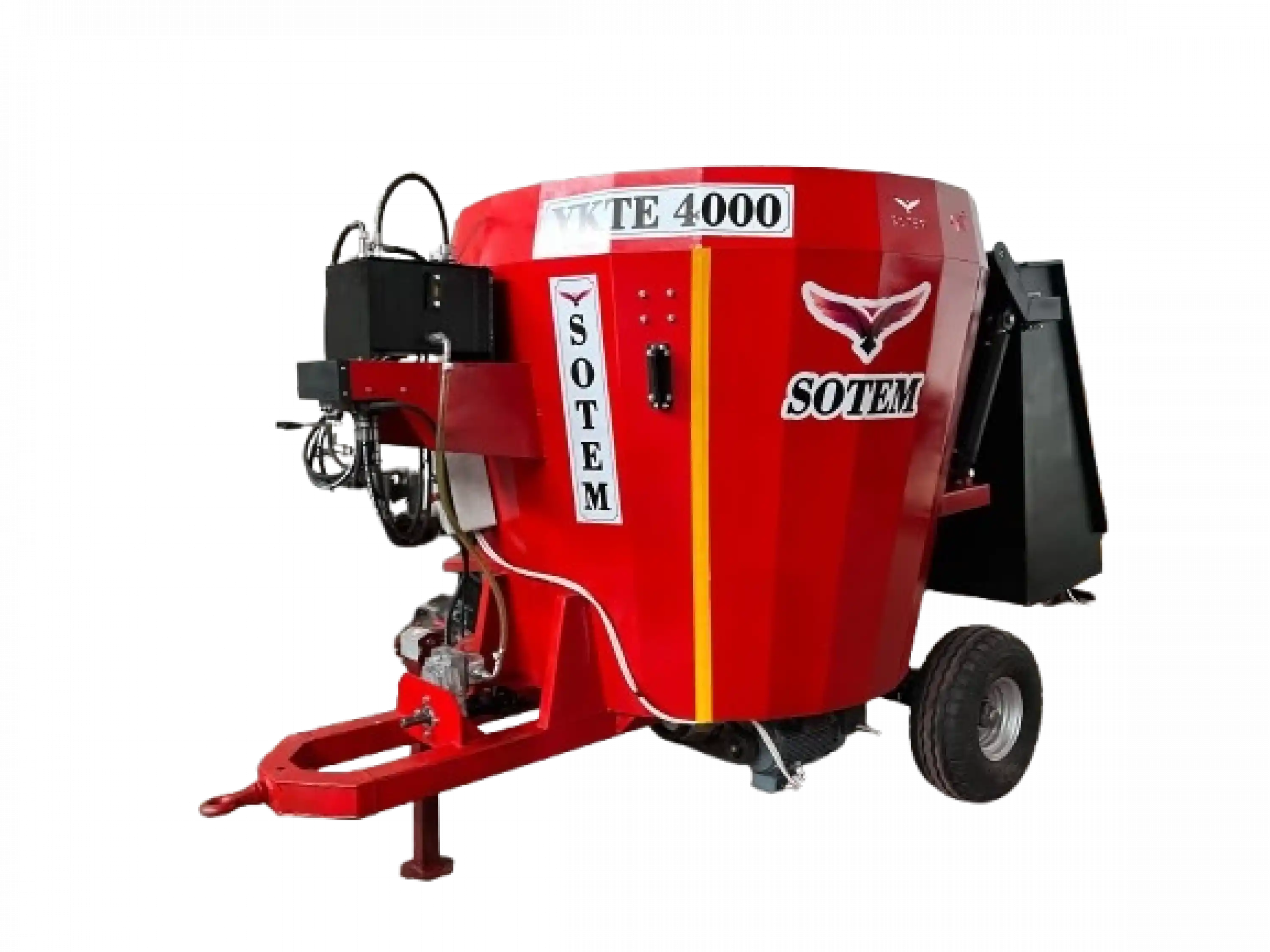 Sotem 4 m³ Metreküp Kepçeli - Şaftlı (8 Balya Kapasiteli) Yem Karma Makinesi