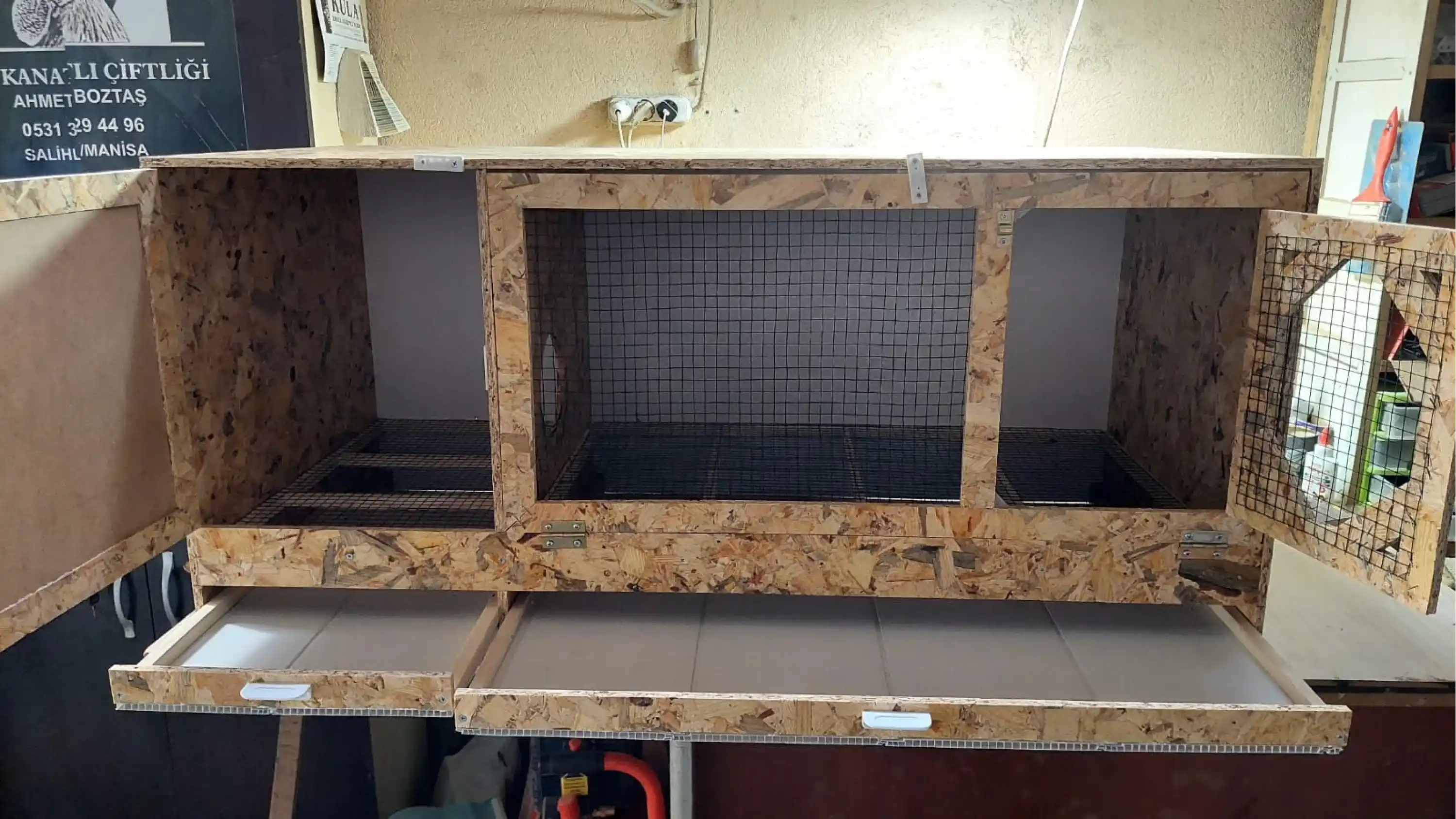 Tavşan Kafesi (İçten Yuvalıklı) - OSB - 120*55*55