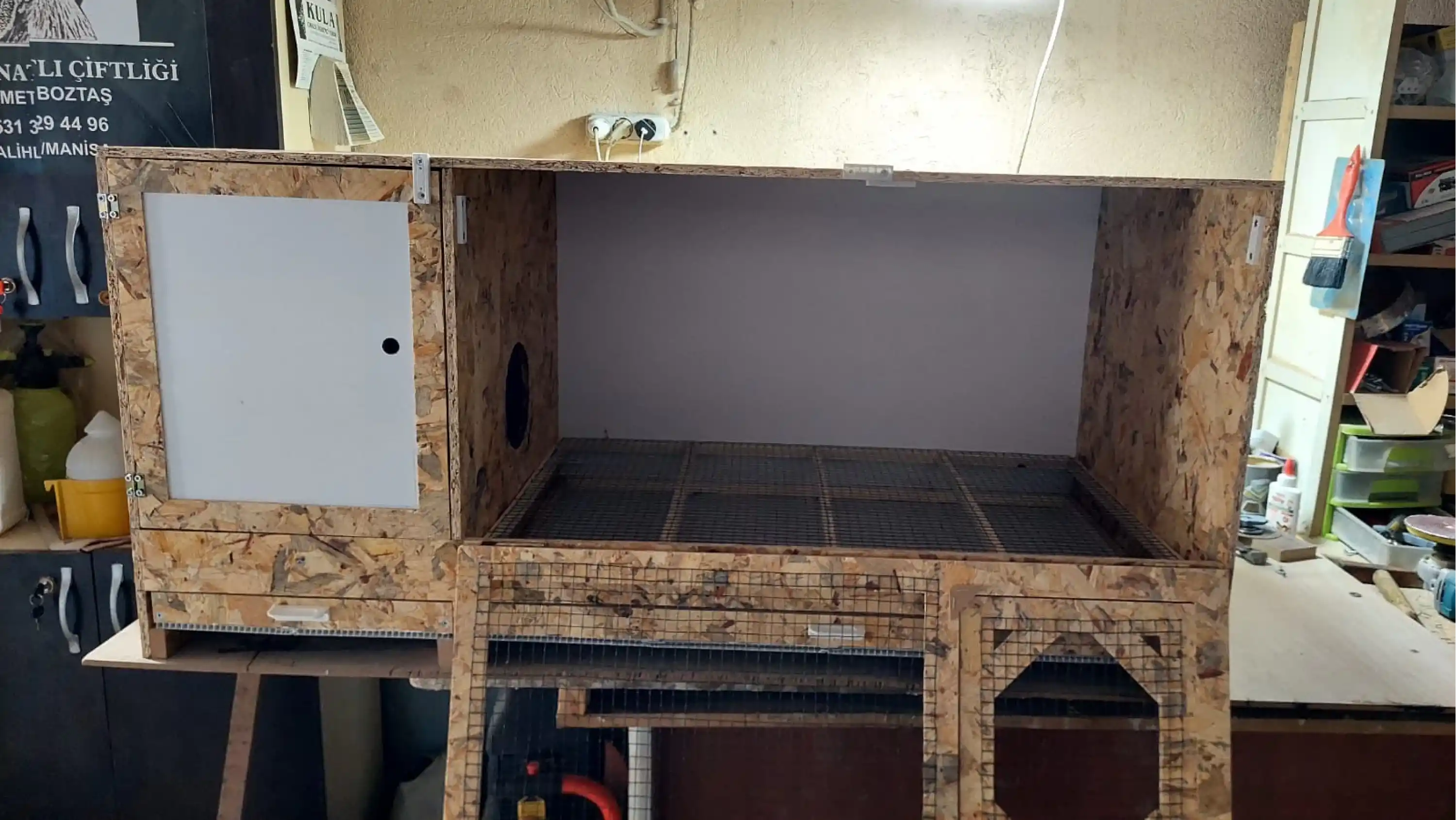 Tavşan Kafesi (İçten Yuvalıklı) - OSB - 120*55*55