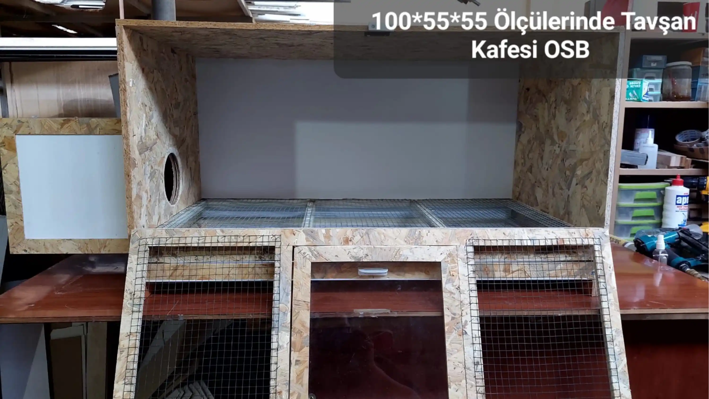 Tavşan Kafesi (Dıştan Yuvalıklı) - OSB - 100*55*55