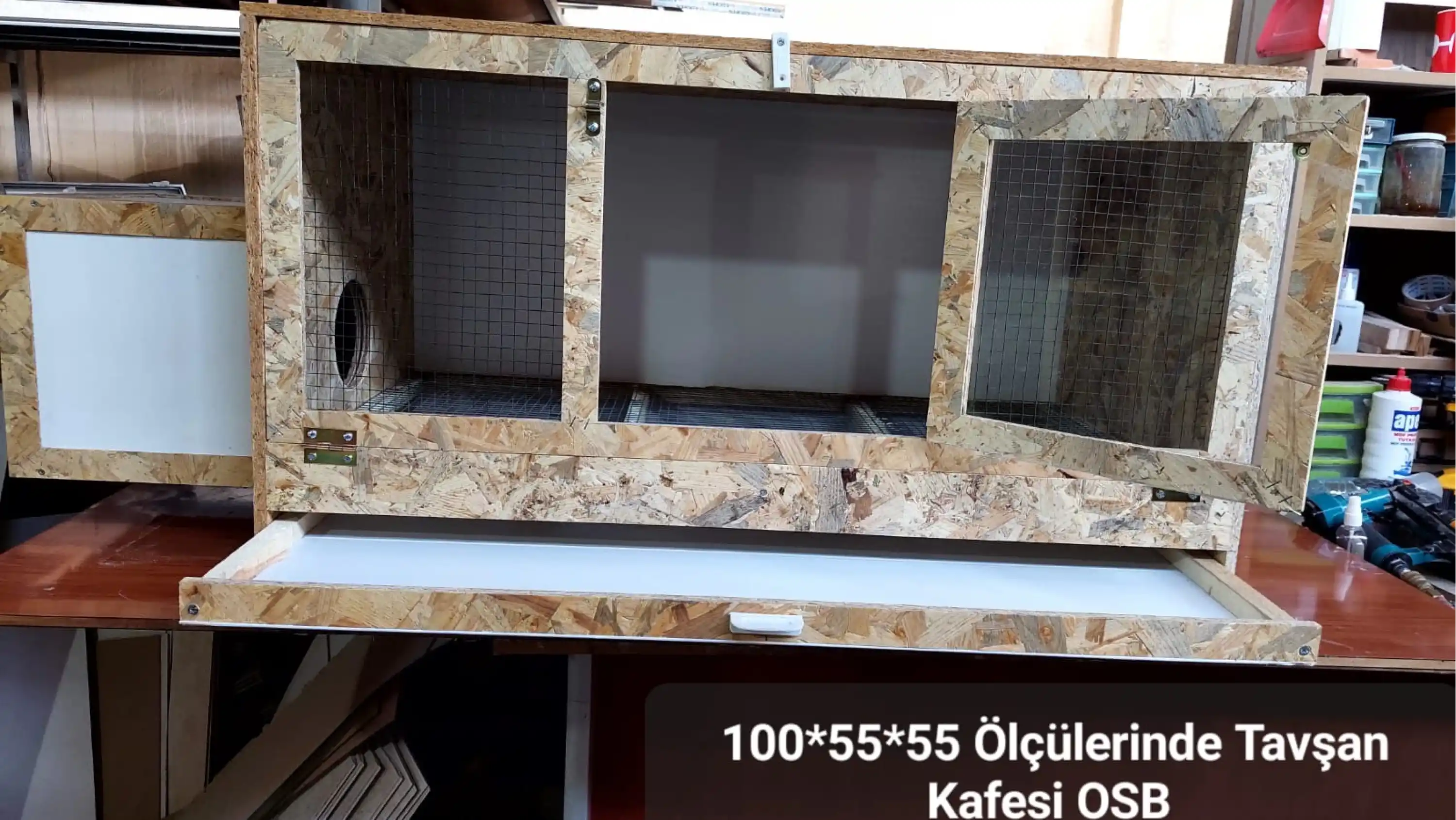 Tavşan Kafesi (Dıştan Yuvalıklı) - OSB - 100*55*55