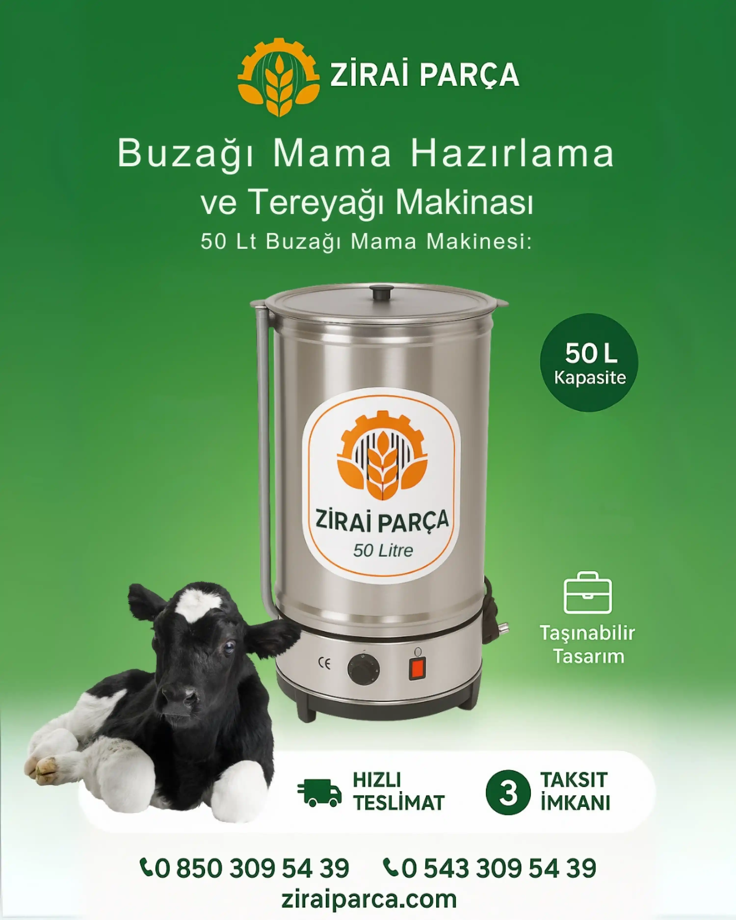 Termostatlı Mama Hazırlama Makinesi (50 Litre)