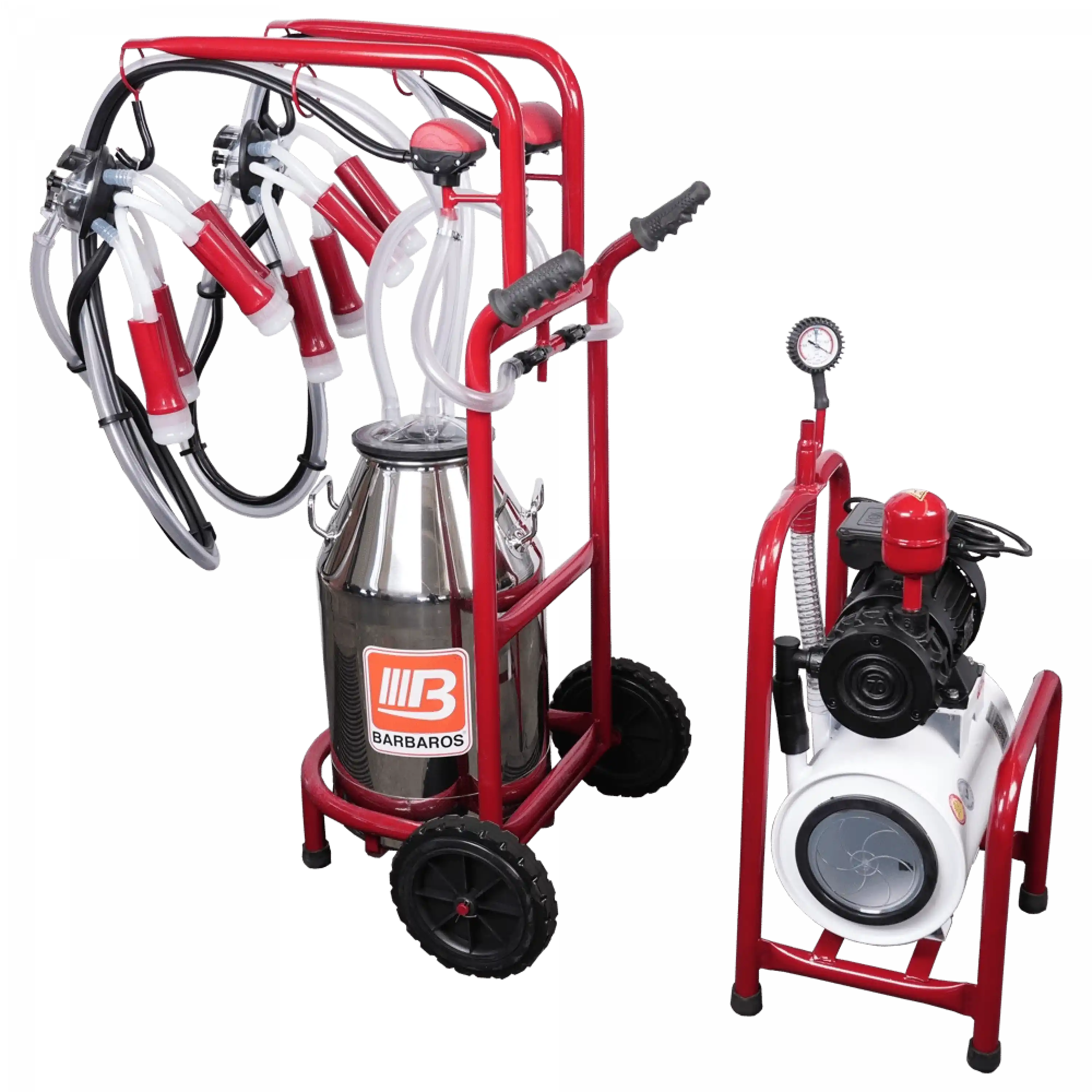 Yarı Sabit Yağlı Pompa Çift Süt Sağım Makinesi 40 Litre