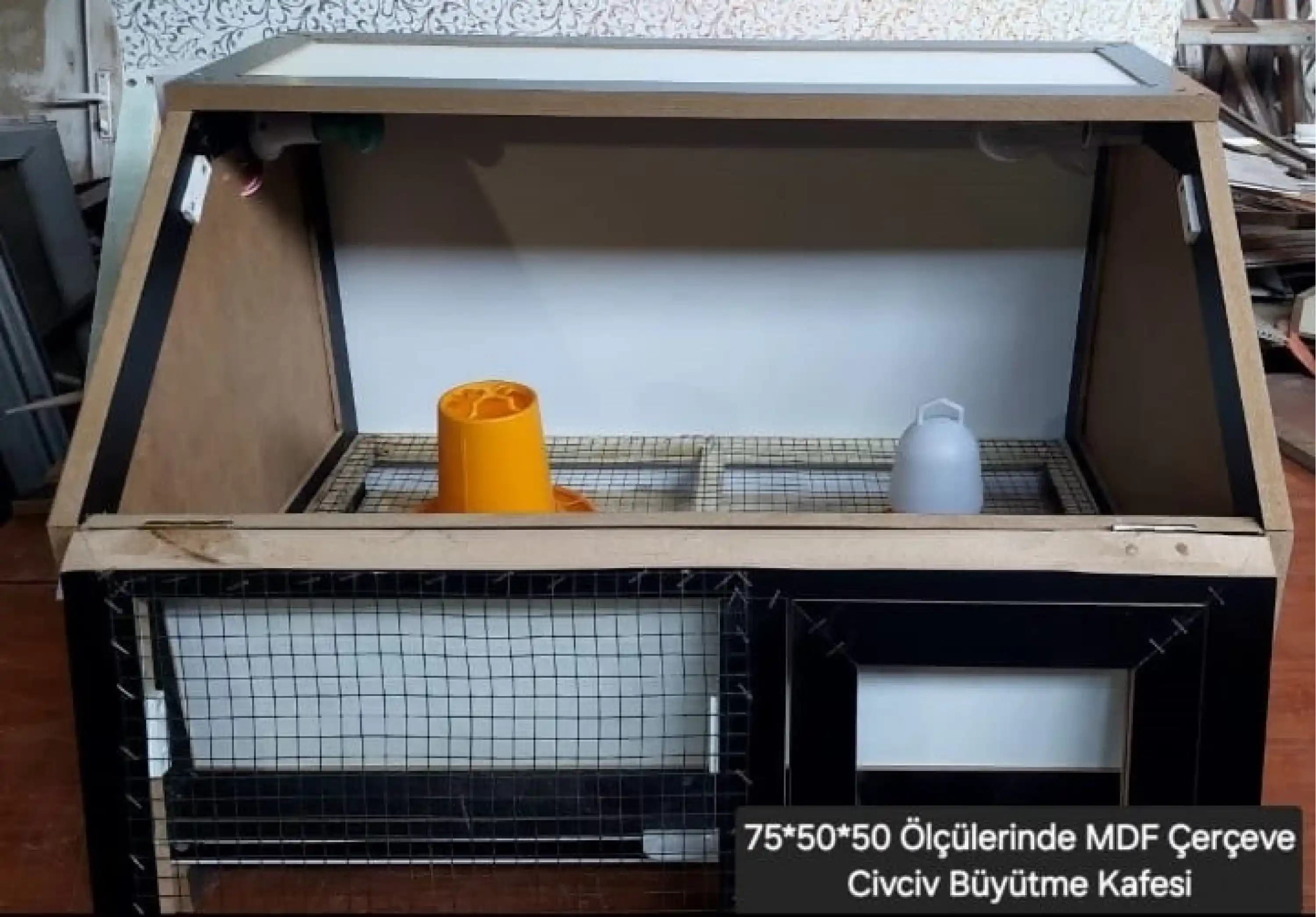 Yeni Model Civciv Büyütme Kafesi - MDF