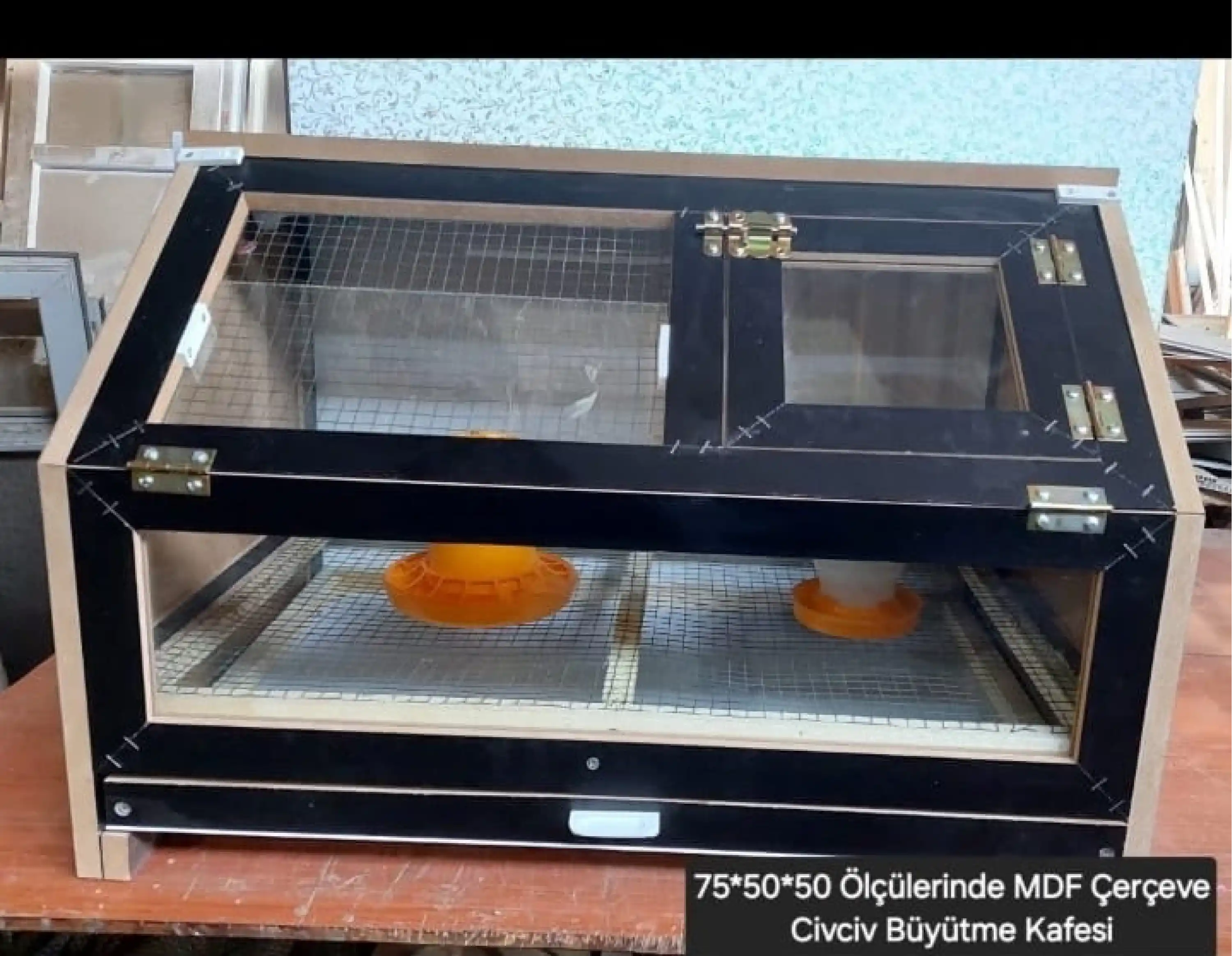 Yeni Model Civciv Büyütme Kafesi - MDF