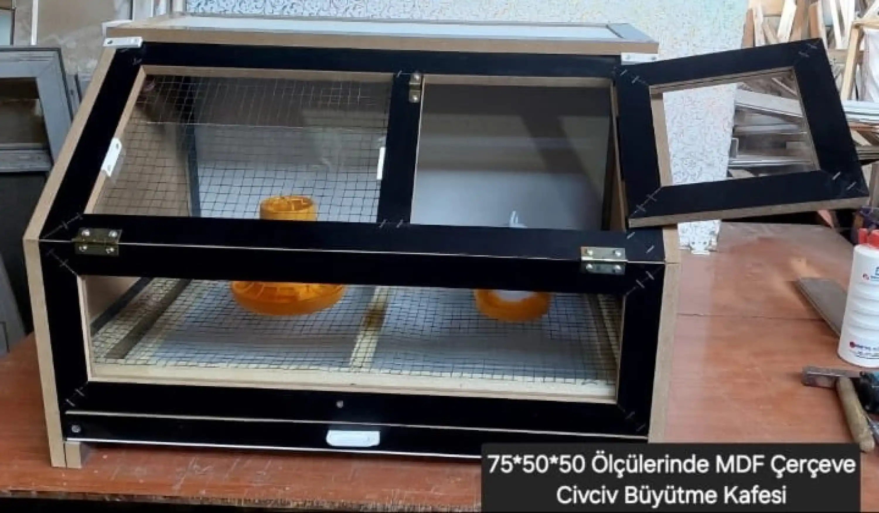 Yeni Model Civciv Büyütme Kafesi - MDF