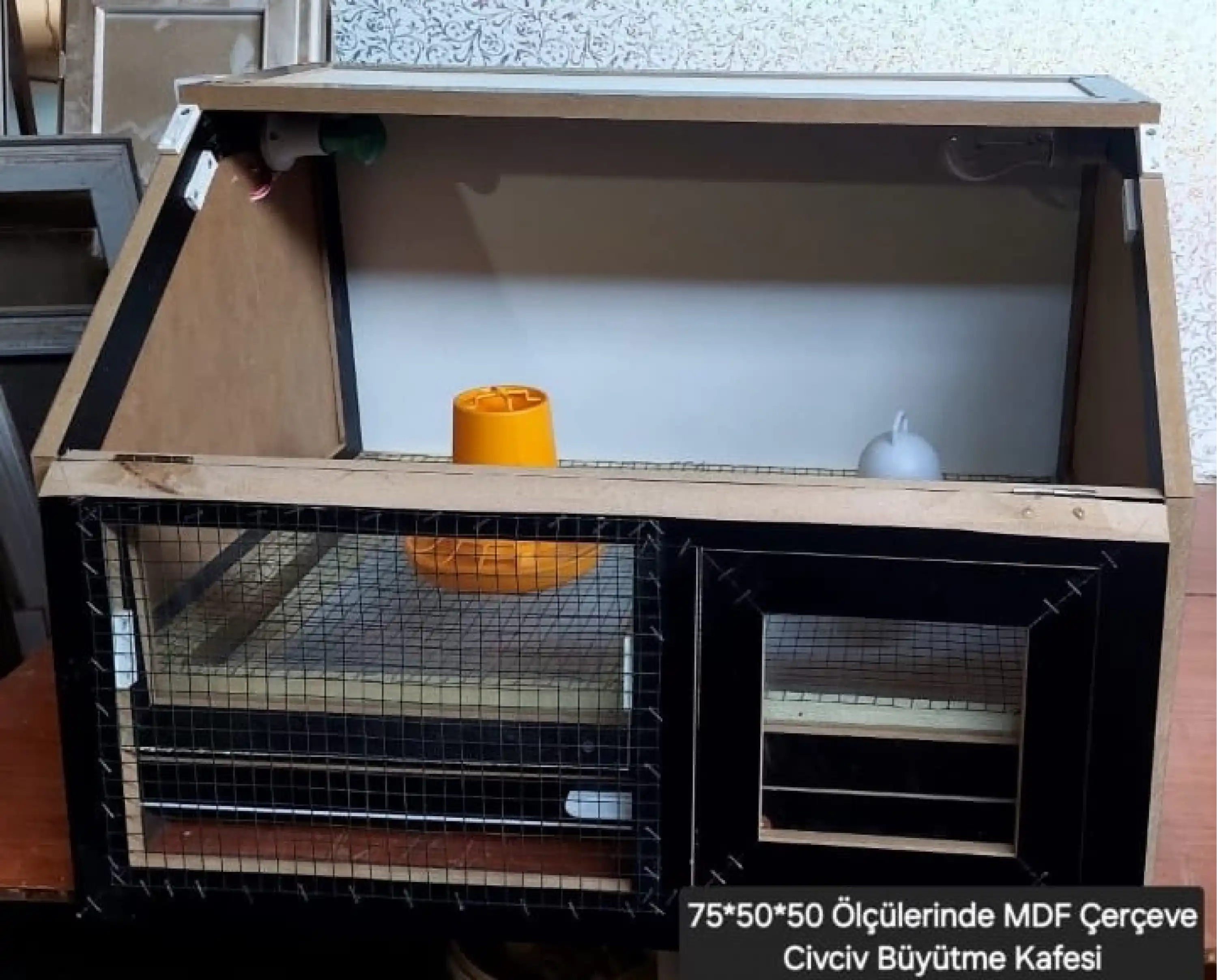 Yeni Model Civciv Büyütme Kafesi - MDF