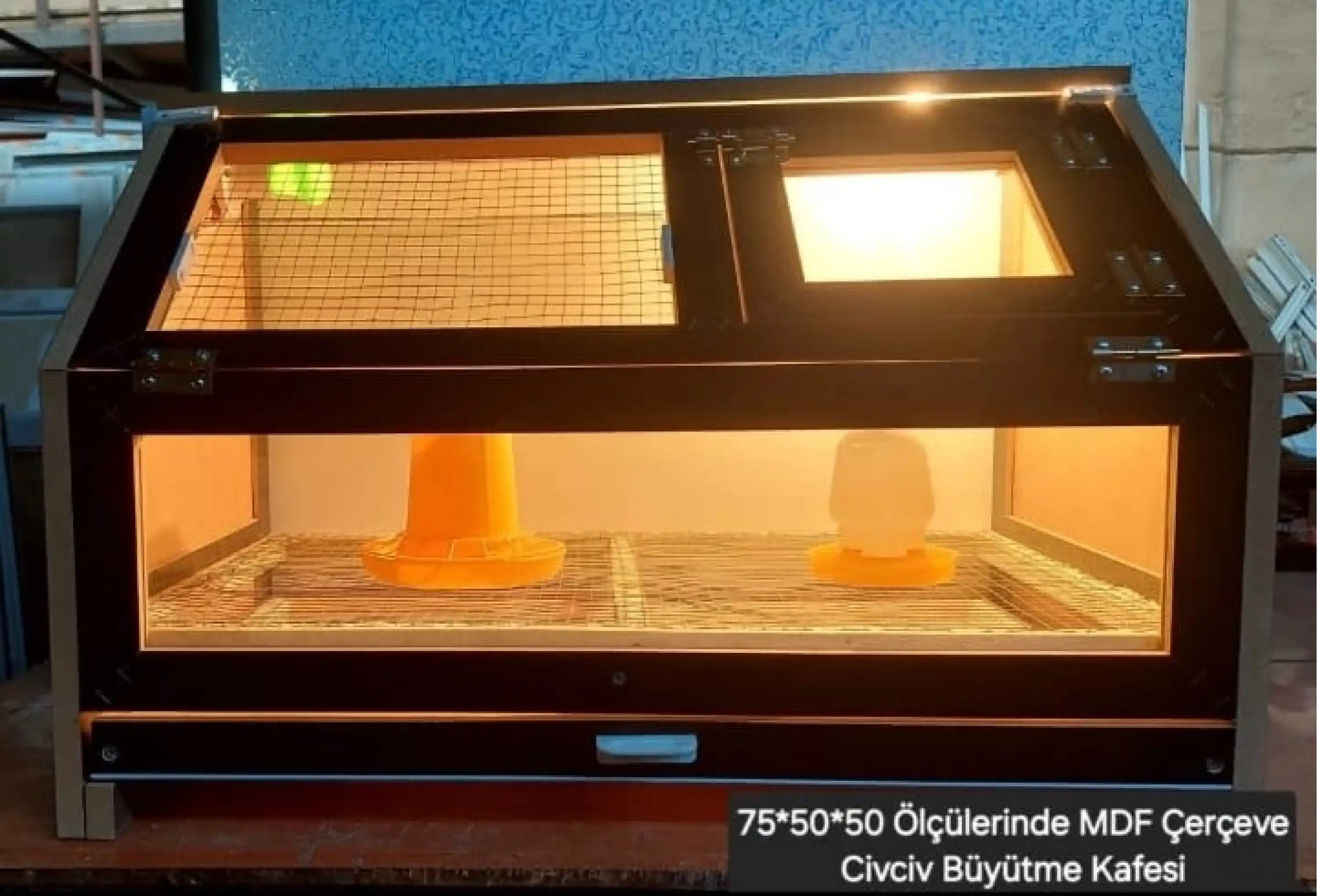 Yeni Model Civciv Büyütme Kafesi - MDF