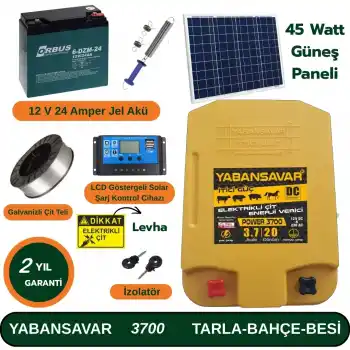 Elektrikli Çit Solar 45 Watt YabanSavar Power 3700 | Tarla & Bahçe