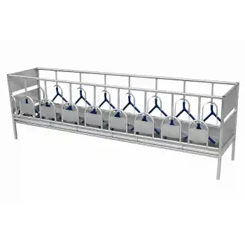 Küçükbaş Destekli Model 20li Çiftli Yemlik Kilit Sistemi (Galvaniz – 10 × 2) – 3.60 Metre