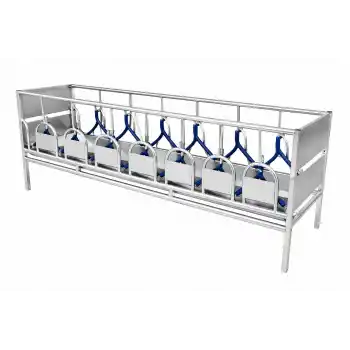 Küçükbaş Destekli Model 18li Çiftli Yemlik Kilit Sistemi (Galvaniz – 9 × 2) – 3.20 Metre