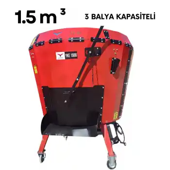 Sotem 1.5 m³ Metreküp Elektrikli (3 Balya Kapasiteli) Yem Karma Makinesi