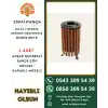 Ahşap Çemberli Bahçe Çöp Kovası - Kapaklı Model