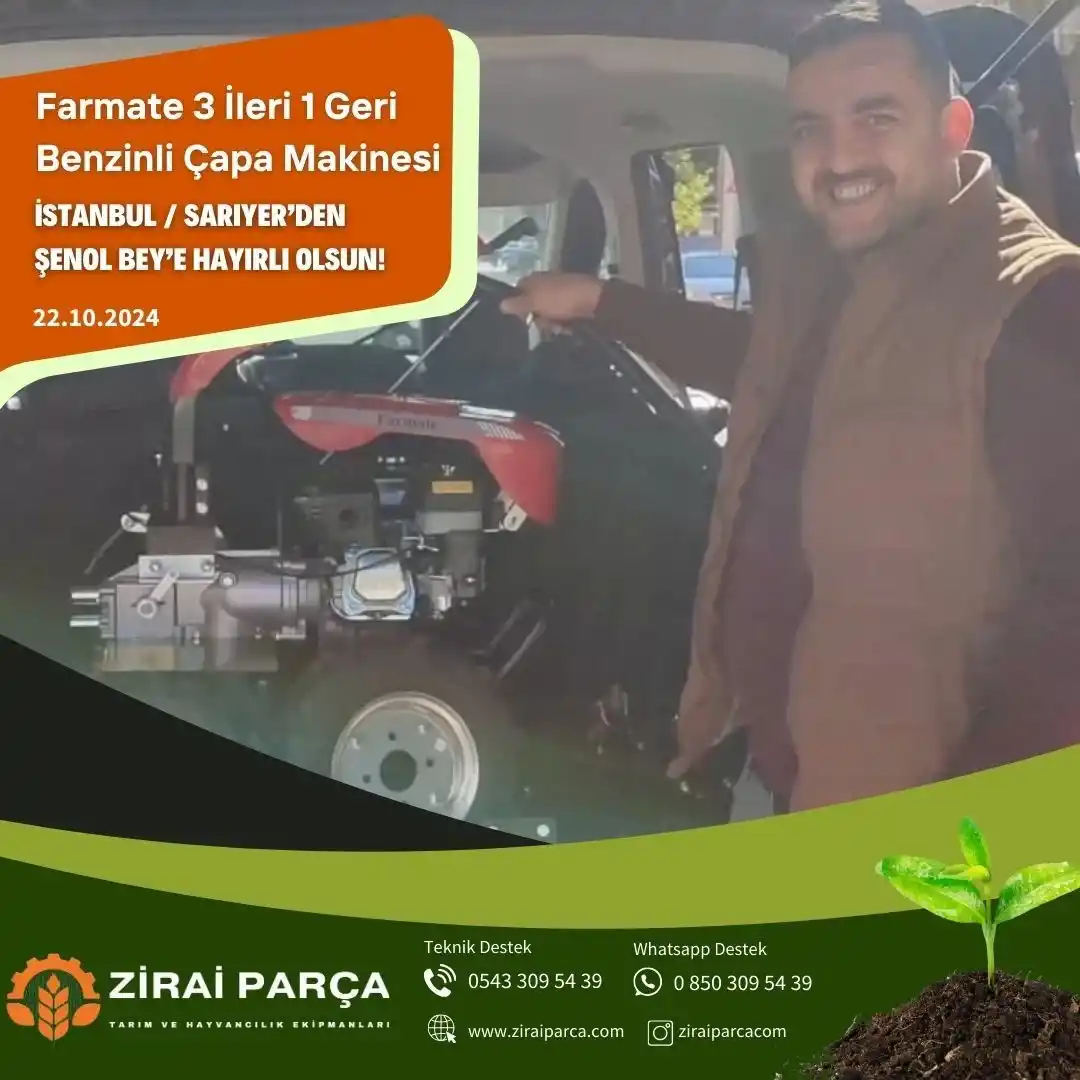 İstanbul / Sarıyer - Şenol Bey - Farmate 3+1 Çapa Makinesi