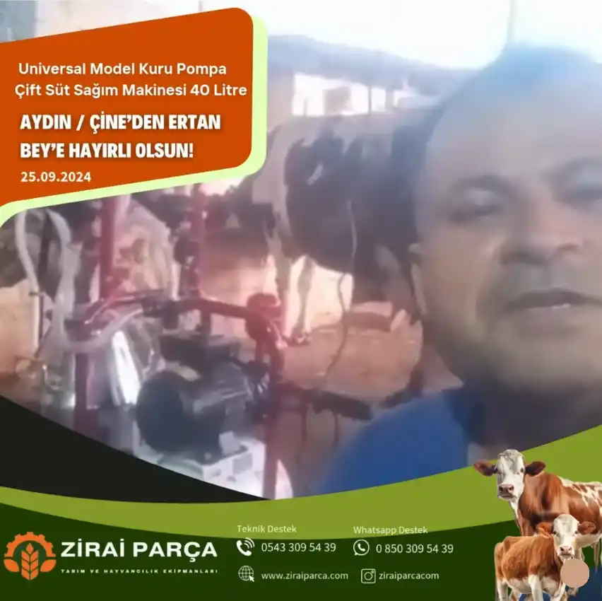Aydın / Çine - Ertan Bey - Bartech Çiftli Süt Sağım Makinesi