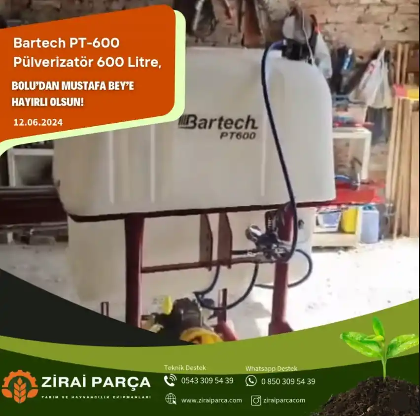 Bolu - Mustafa Bey - Bartech 600 Lt. İlaçlama Makinesi