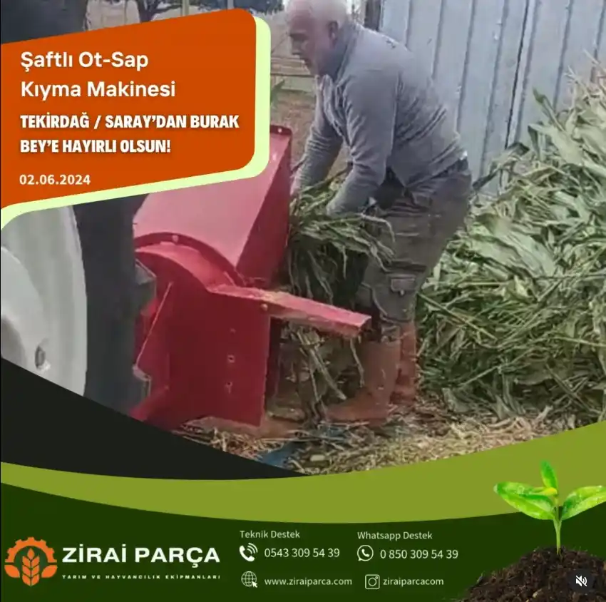 Tekirdağ / Saray - Emre Bey - Şaftlı Ot Sap Kıyma Makinesi