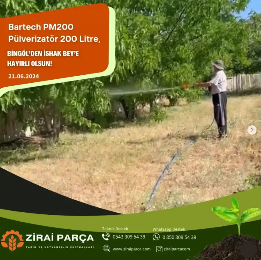 Bingöl - İshak Bey - Bartech 200 Lt. İlaçlama Makinesi