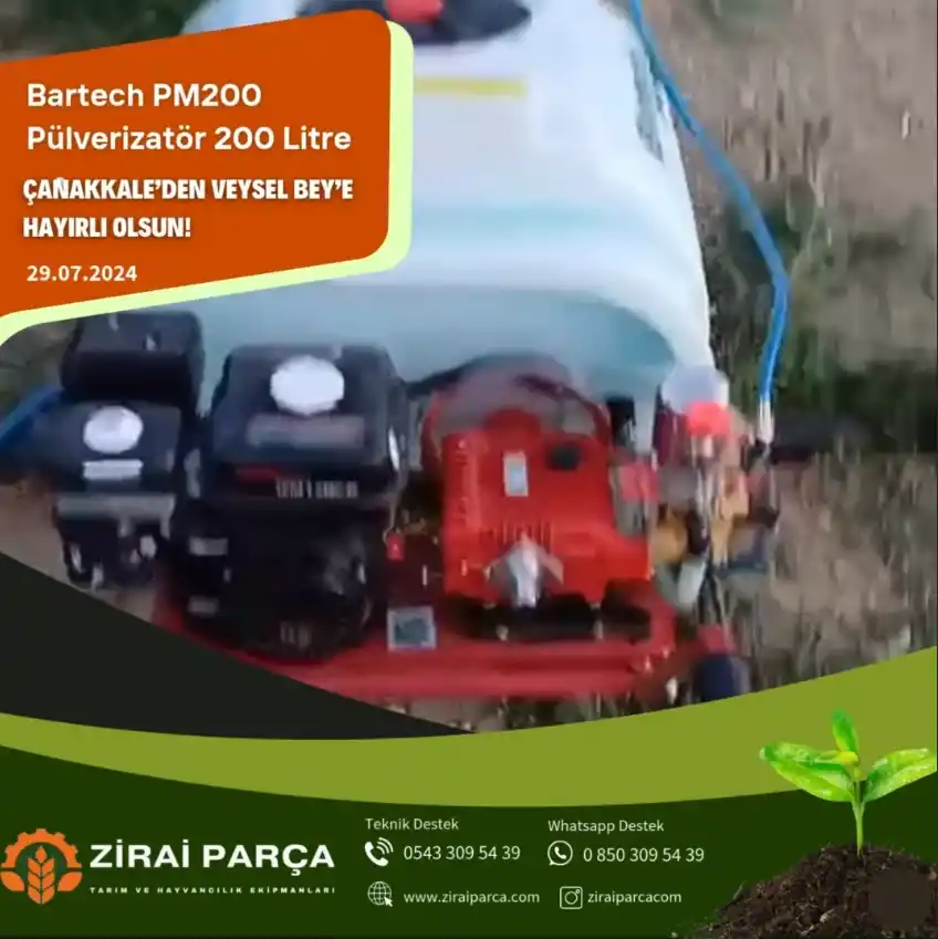 Çanakkale - Veysel Bey - Bartech 200 Lt. İlaçlama Makinesi