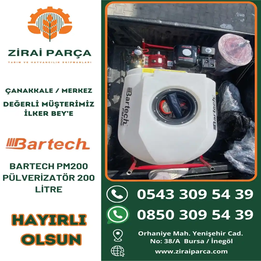 Çanakkaleden İlker Bey - Bartech PM 200 - 200 Litre Benzinli İlaçlama Makinesi